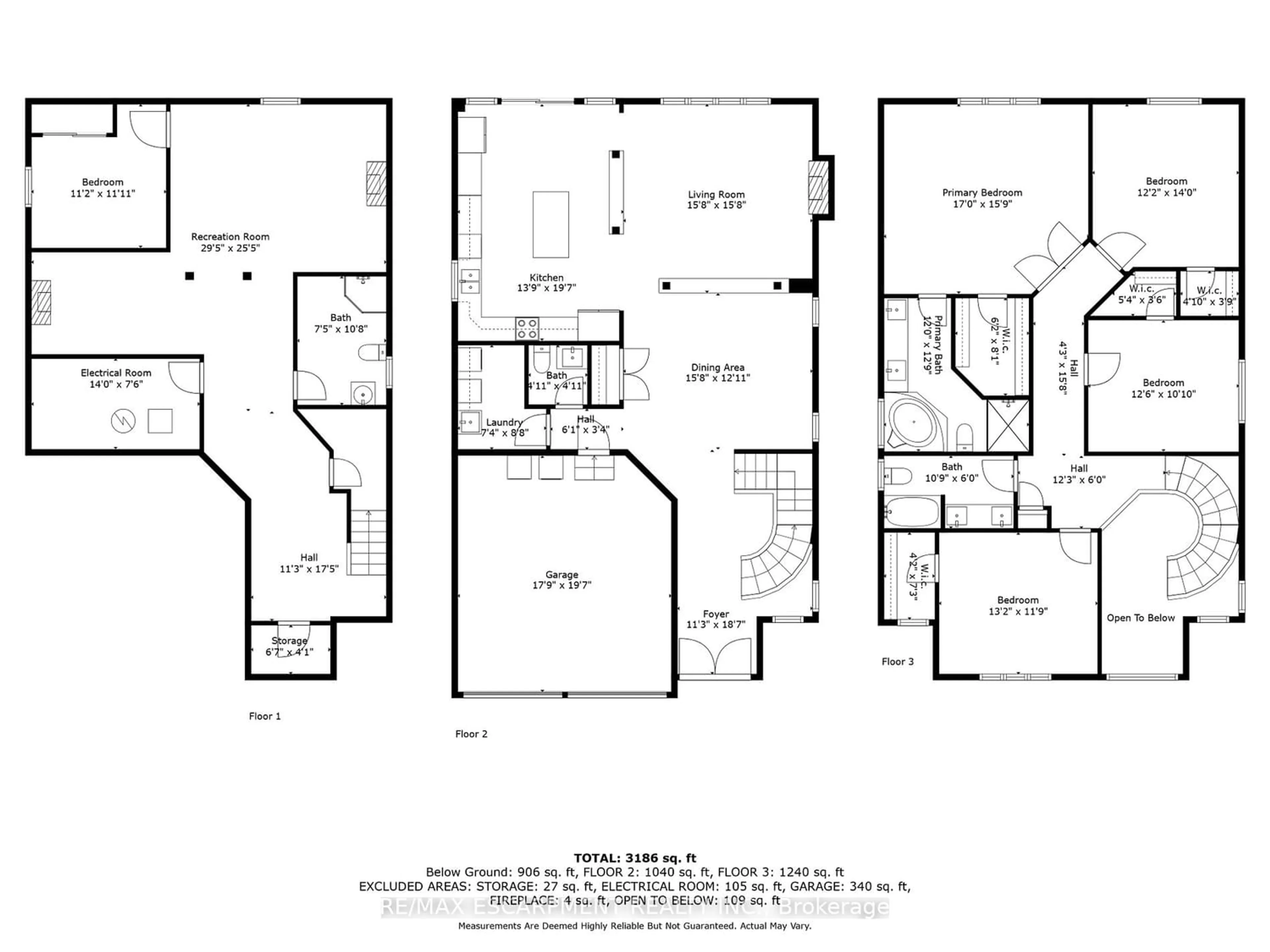Floor plan for 166 Bellagio Ave, Hamilton Ontario L0R 1P0