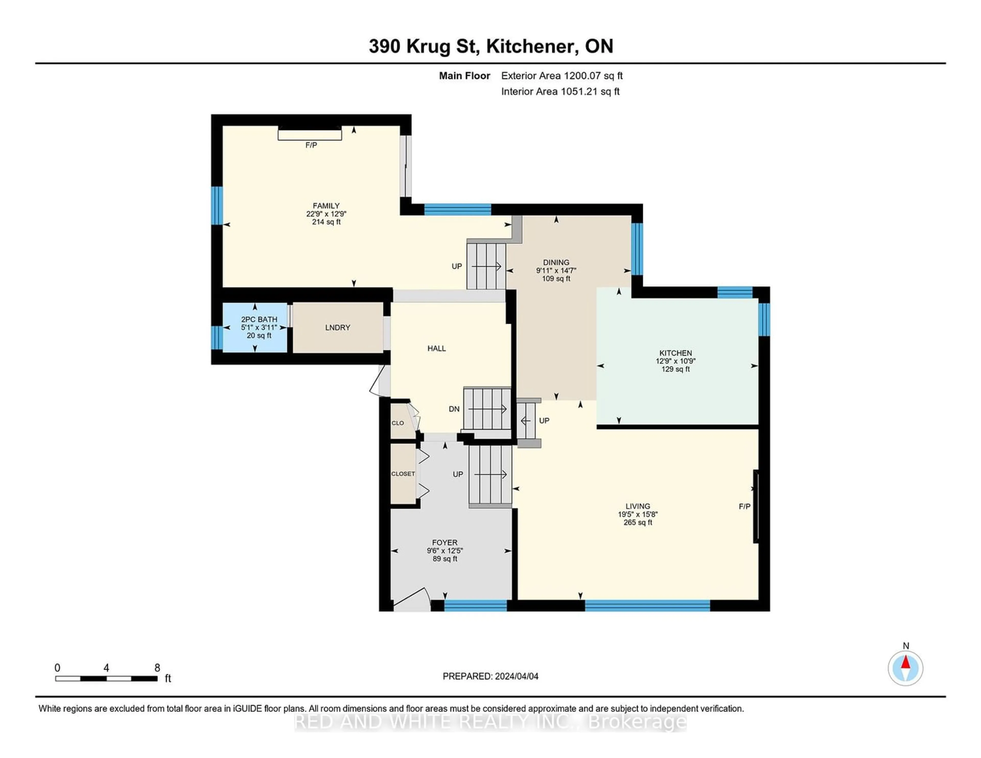 Floor plan for 390 Krug St, Kitchener Ontario N2B 1L1