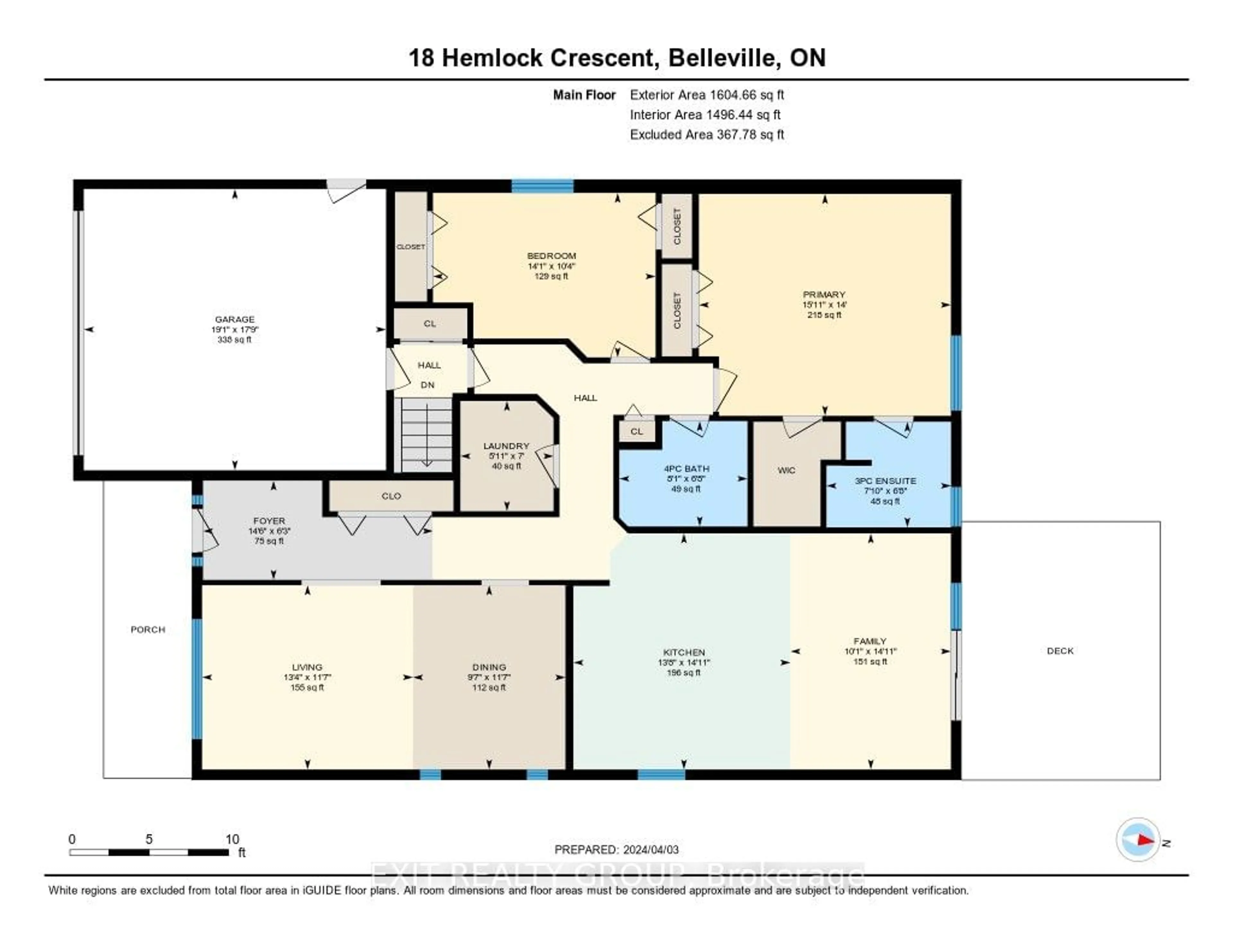 Floor plan for 18 Hemlock Cres, Belleville Ontario K8N 5W7