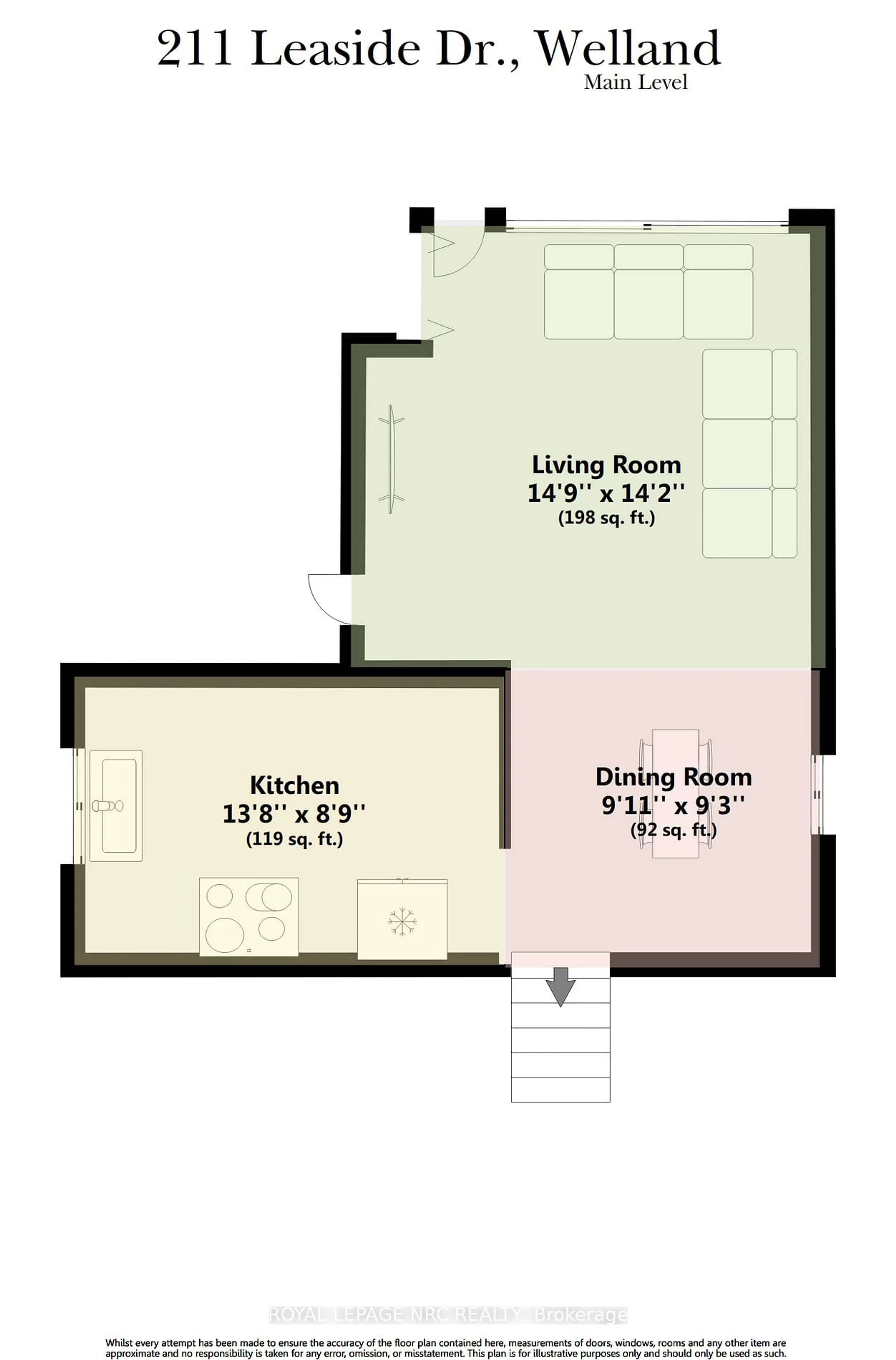 Floor plan for 211 Leaside Dr, Welland Ontario L3C 6N4
