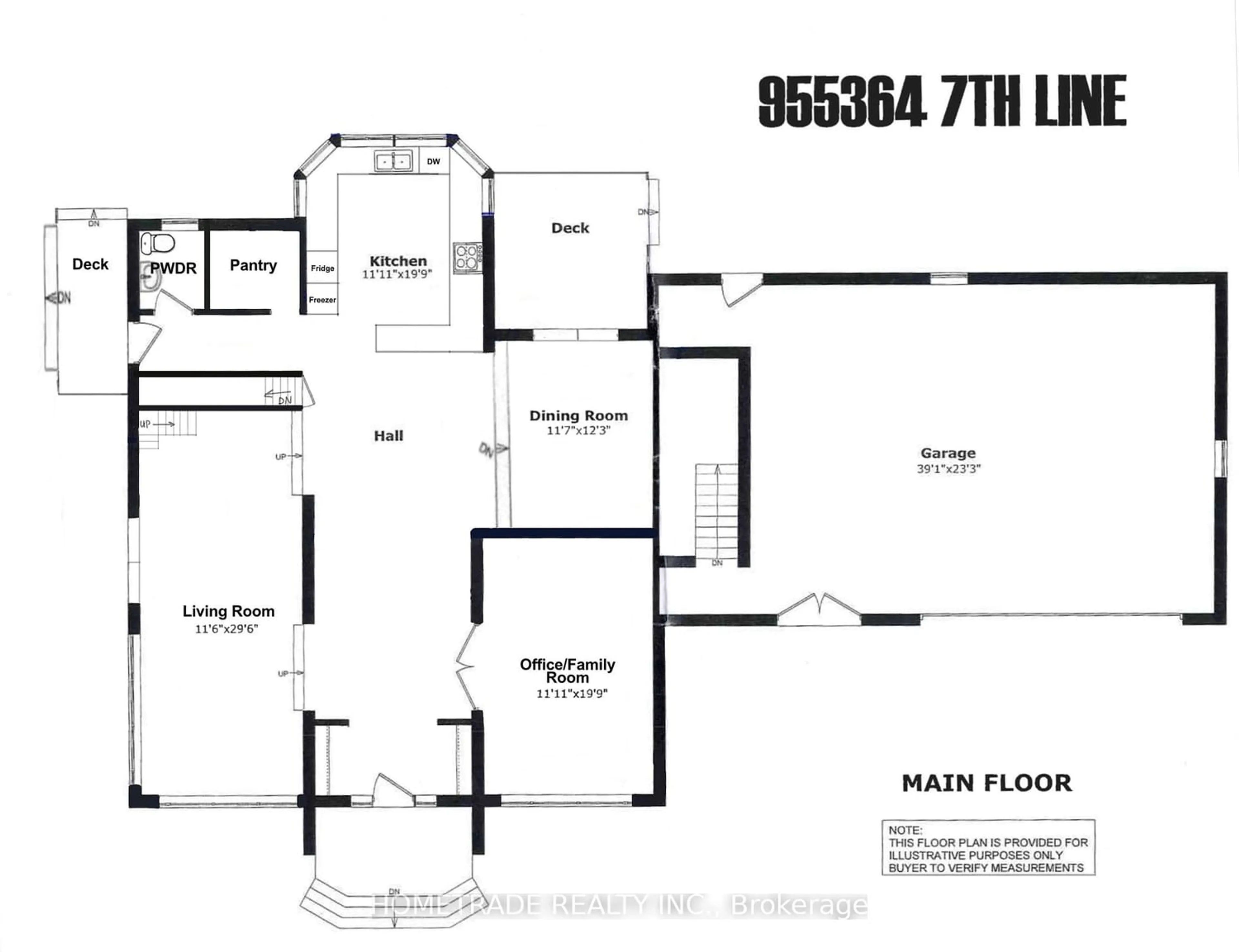 Floor plan for 955364 7th Line Ehs Line, Mono Ontario L9V 1C7
