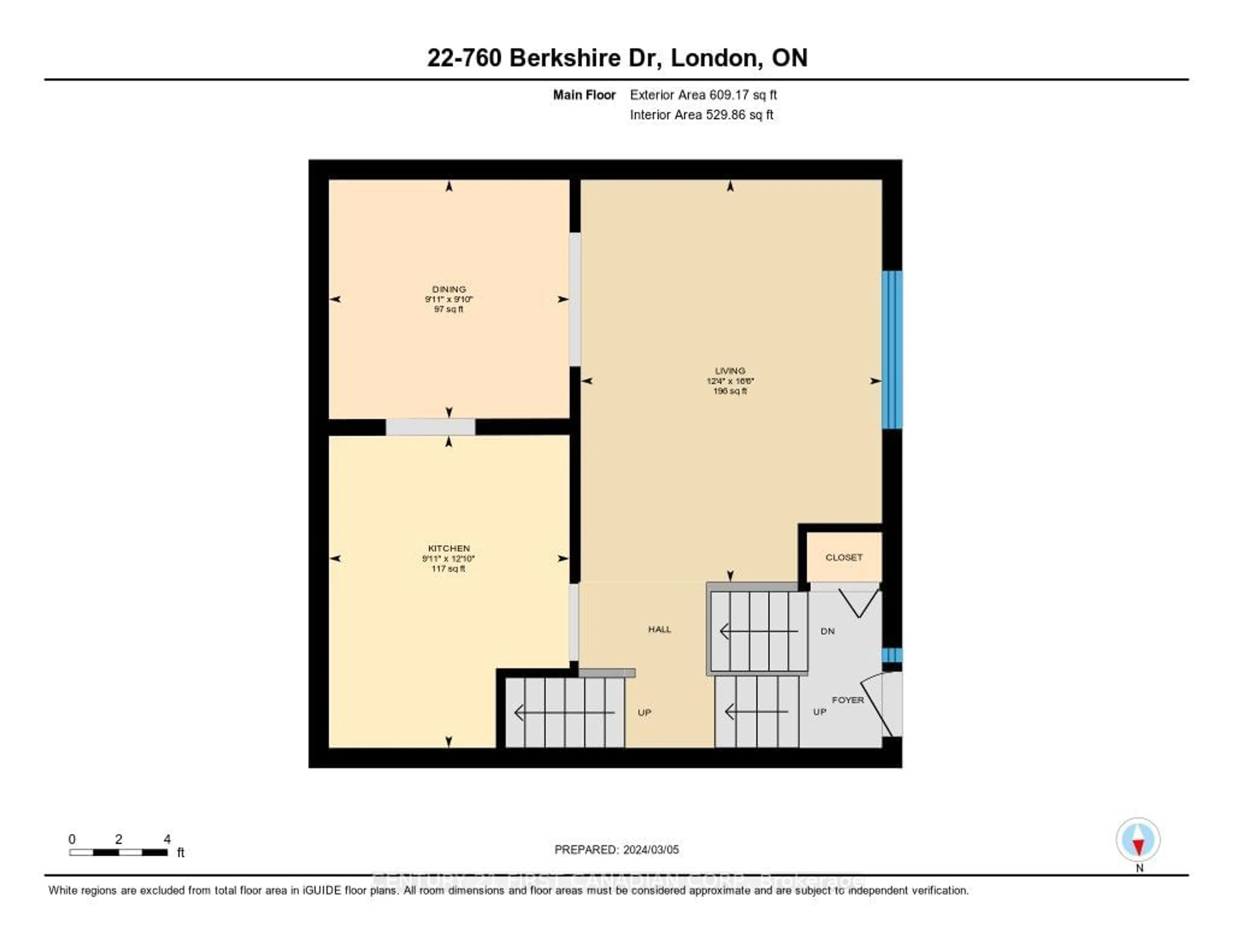 Floor plan for 760 Berkshire Dr #22, London Ontario N6J 4A5