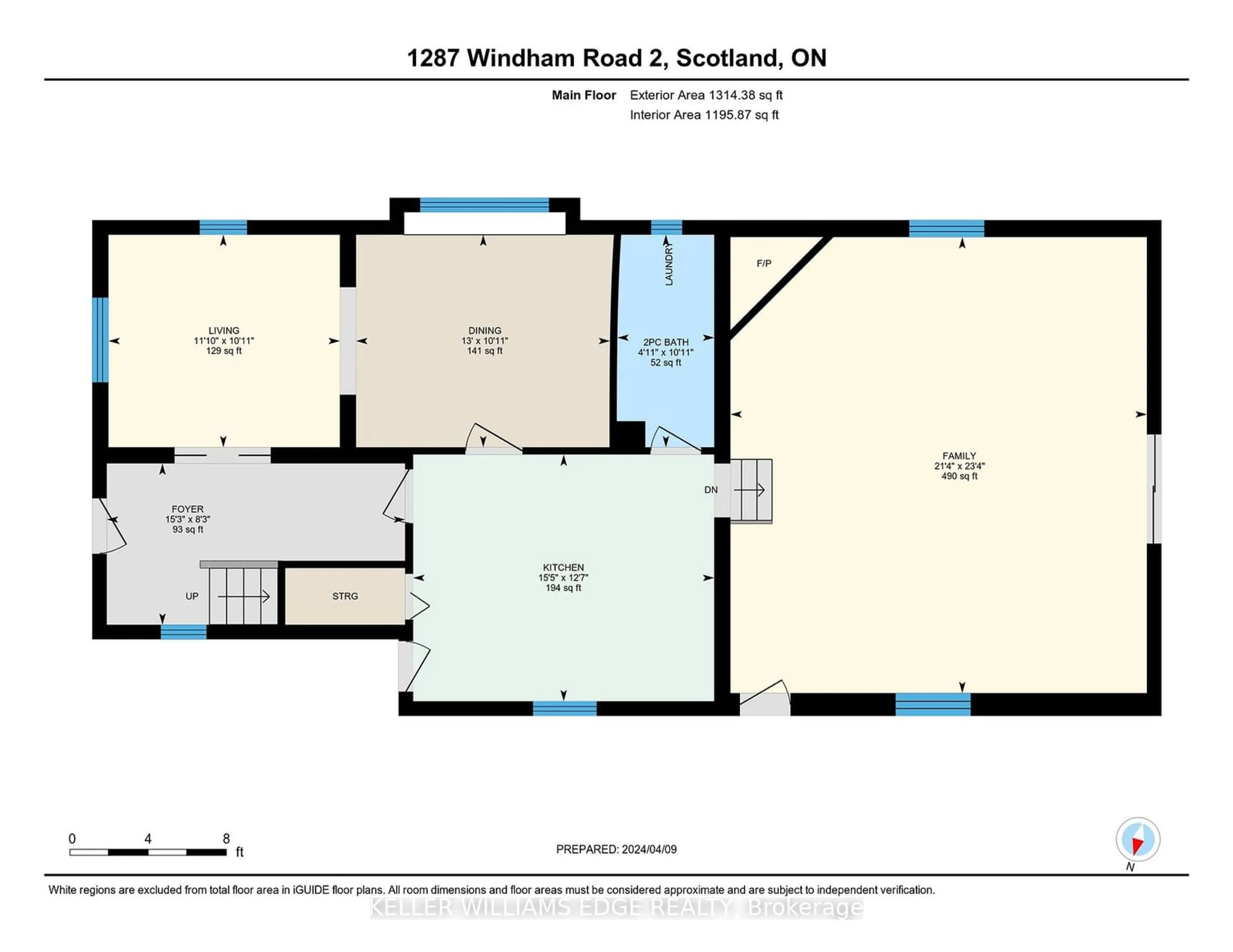 Floor plan for 1287 Windham Road 2 Rd, Norfolk Ontario N0E 1R0