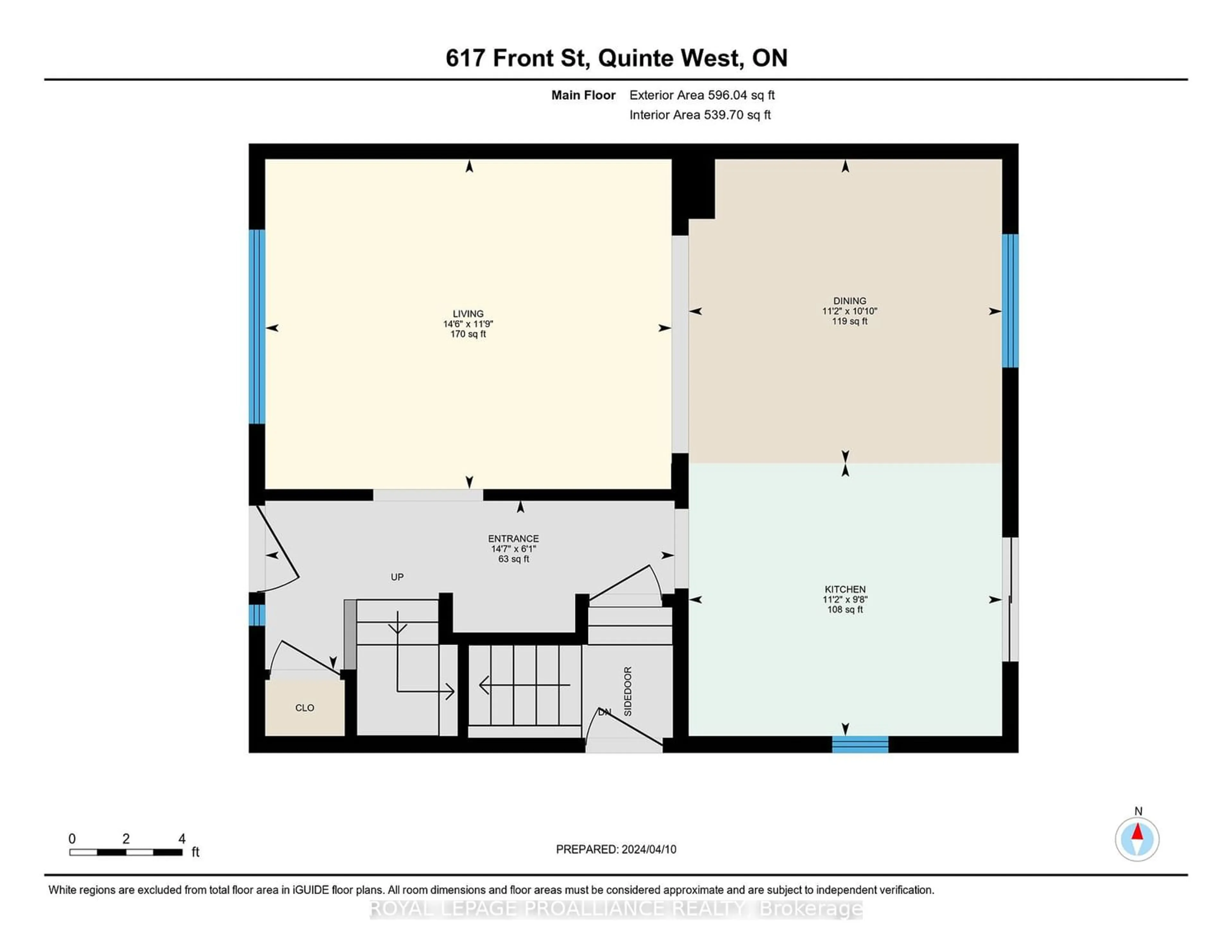 Floor plan for 617 Front St, Quinte West Ontario K8V 4R6