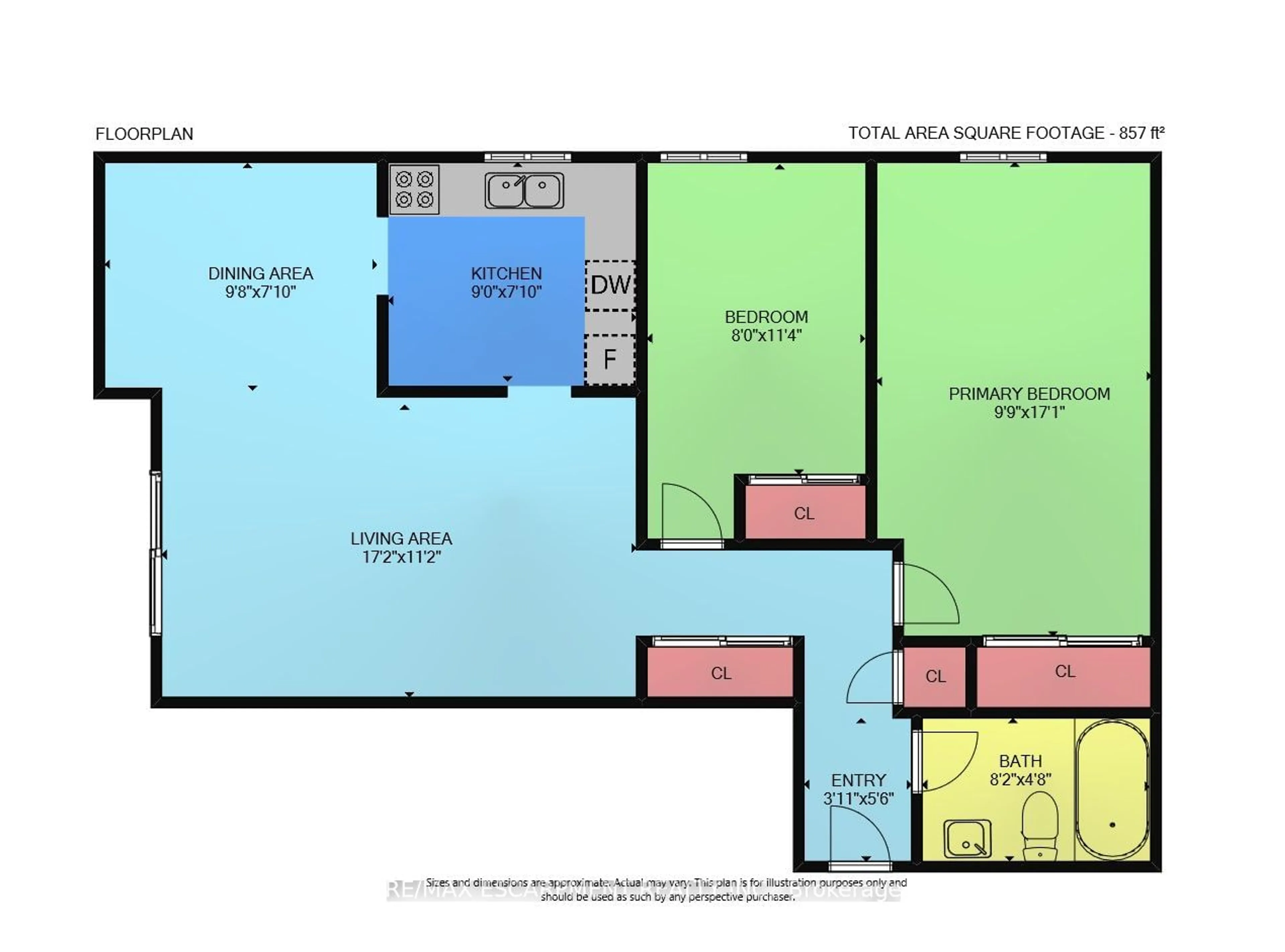 Floor plan for 23 Main St #202, Hamilton Ontario L9H 2P7