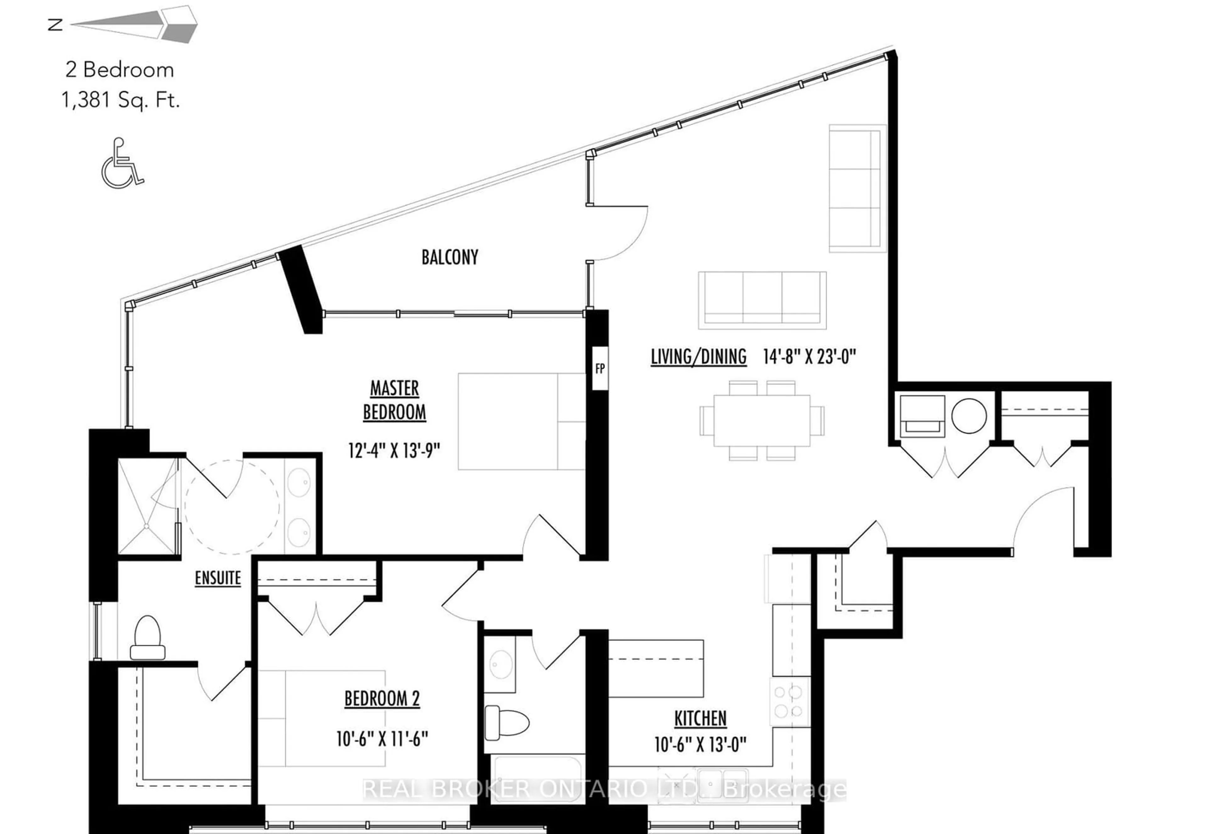 Floor plan for 32 Brunel Rd #101, Huntsville Ontario P1H 1P5