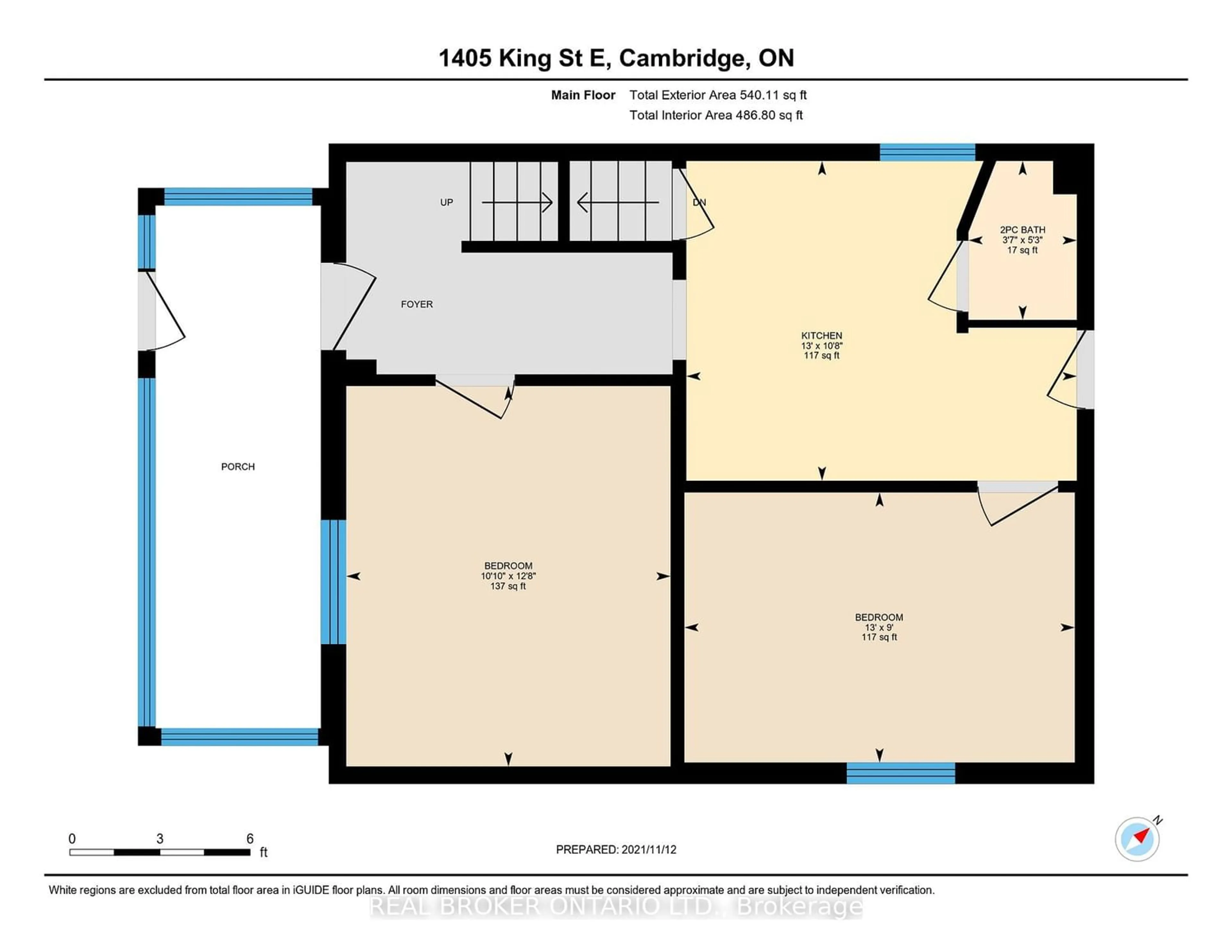 Floor plan for 1405 King St, Cambridge Ontario N3H 3R3