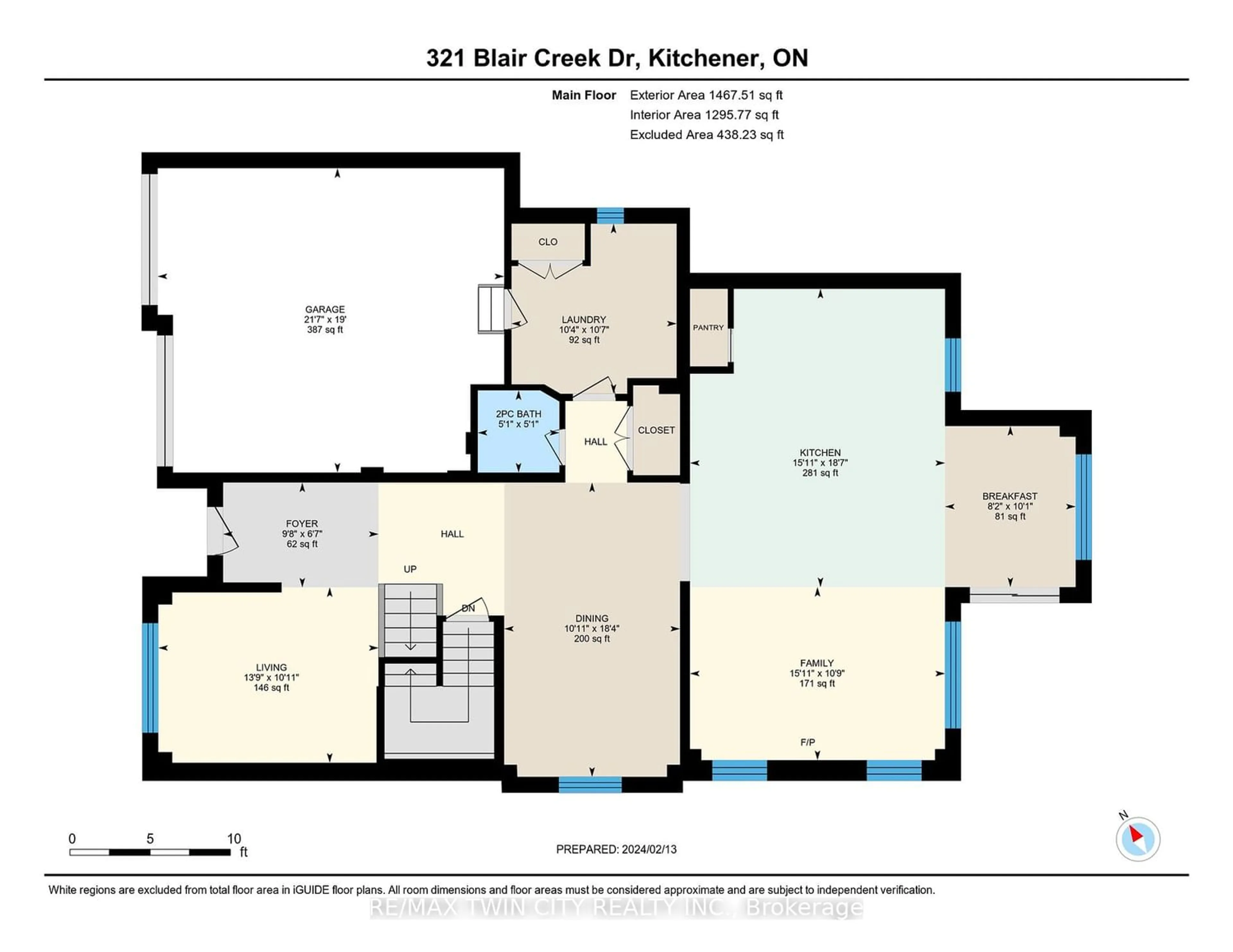 Floor plan for 321 Blair Creek Dr, Kitchener Ontario N2P 0G4