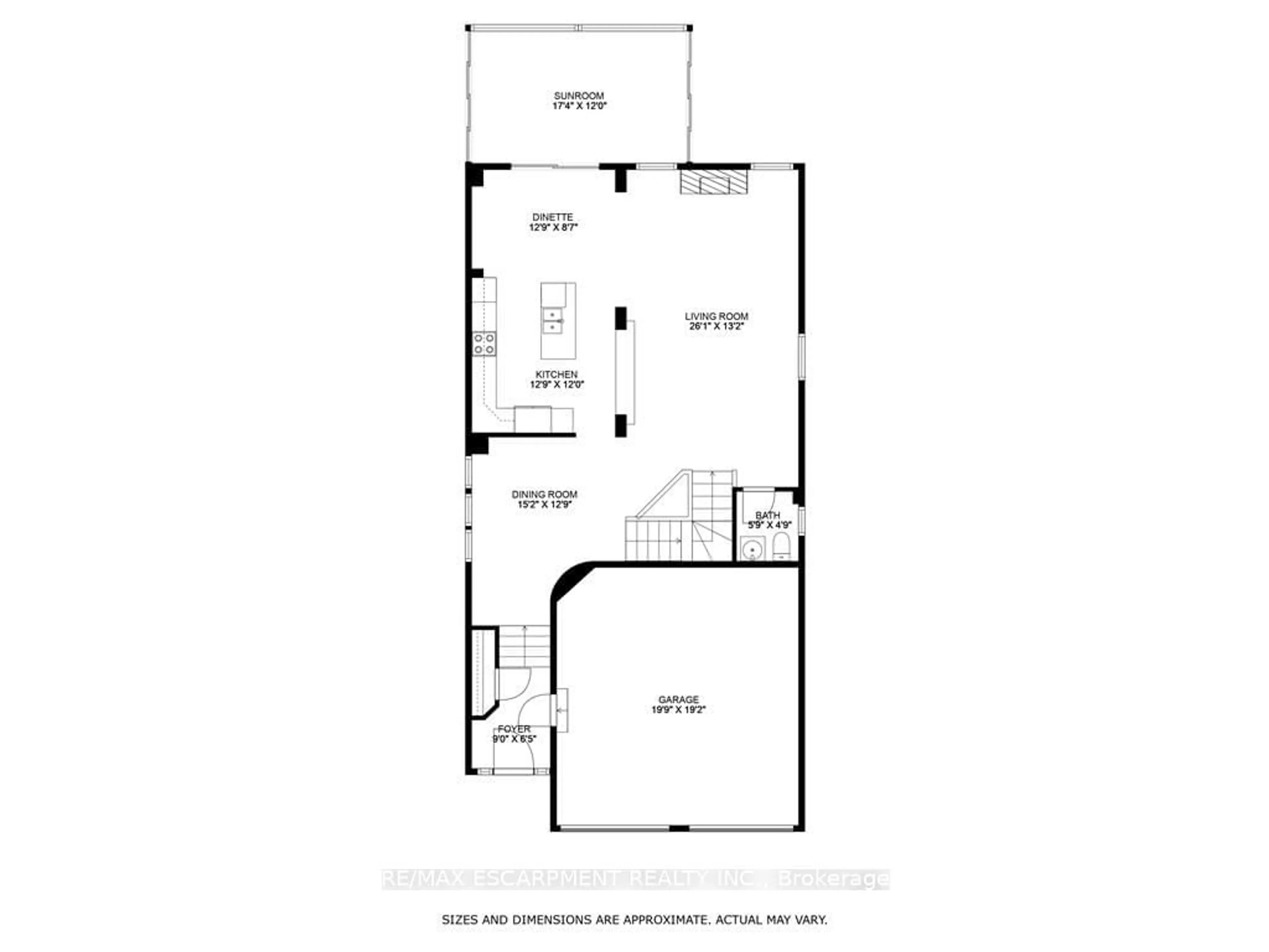 Floor plan for 64 Mcgrath Crt #7, Hamilton Ontario L9H 0A5