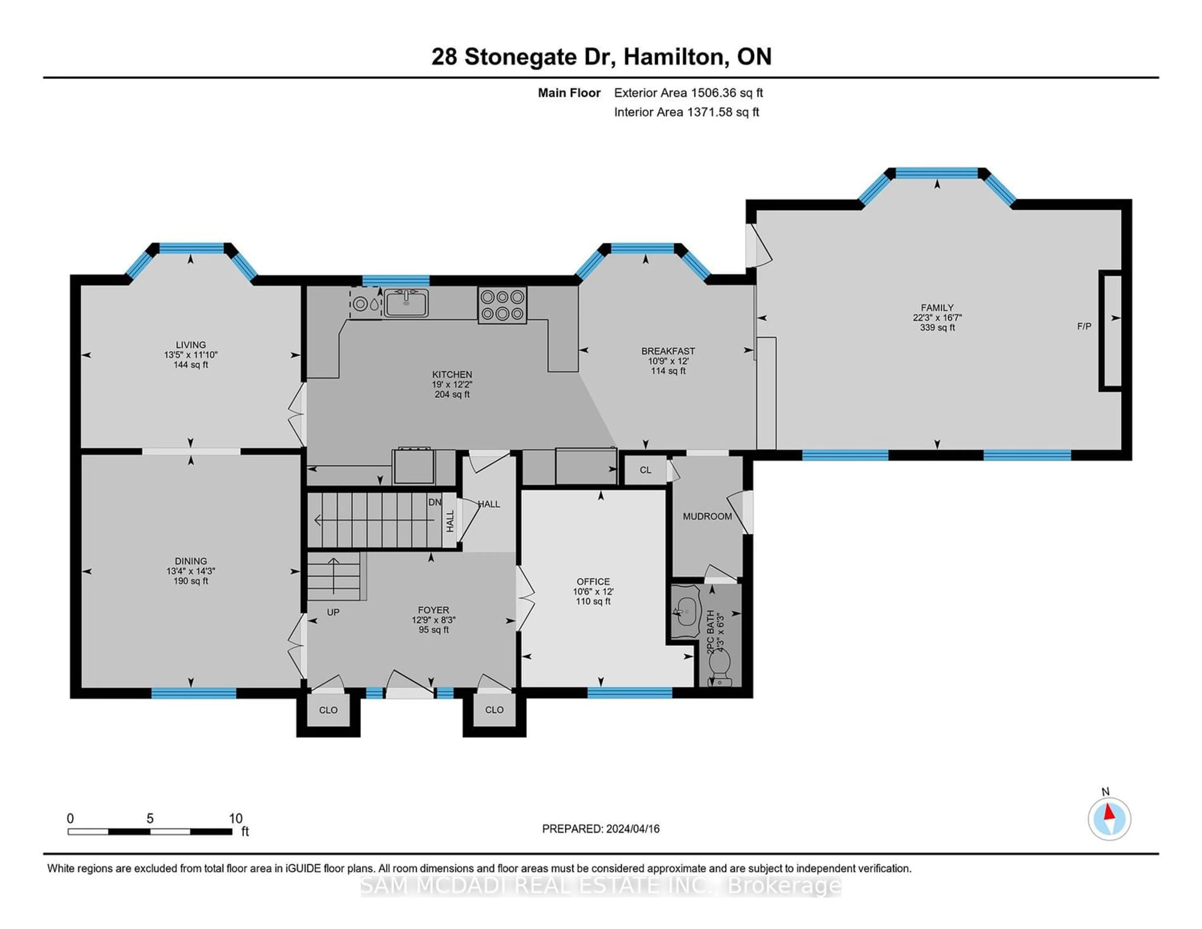 Floor plan for 28 Stonegate Dr, Hamilton Ontario L9G 3R7