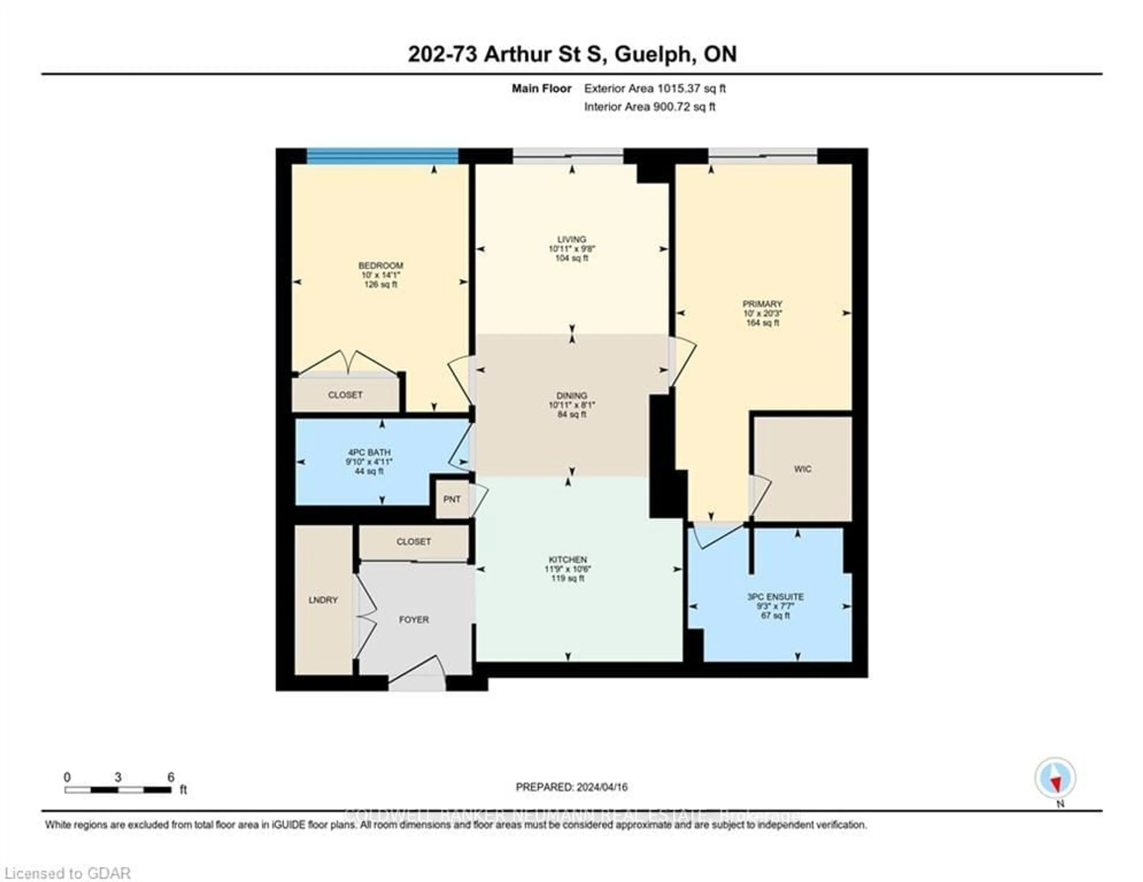 Floor plan for 73 Arthur St #202, Guelph Ontario N1E 0S6