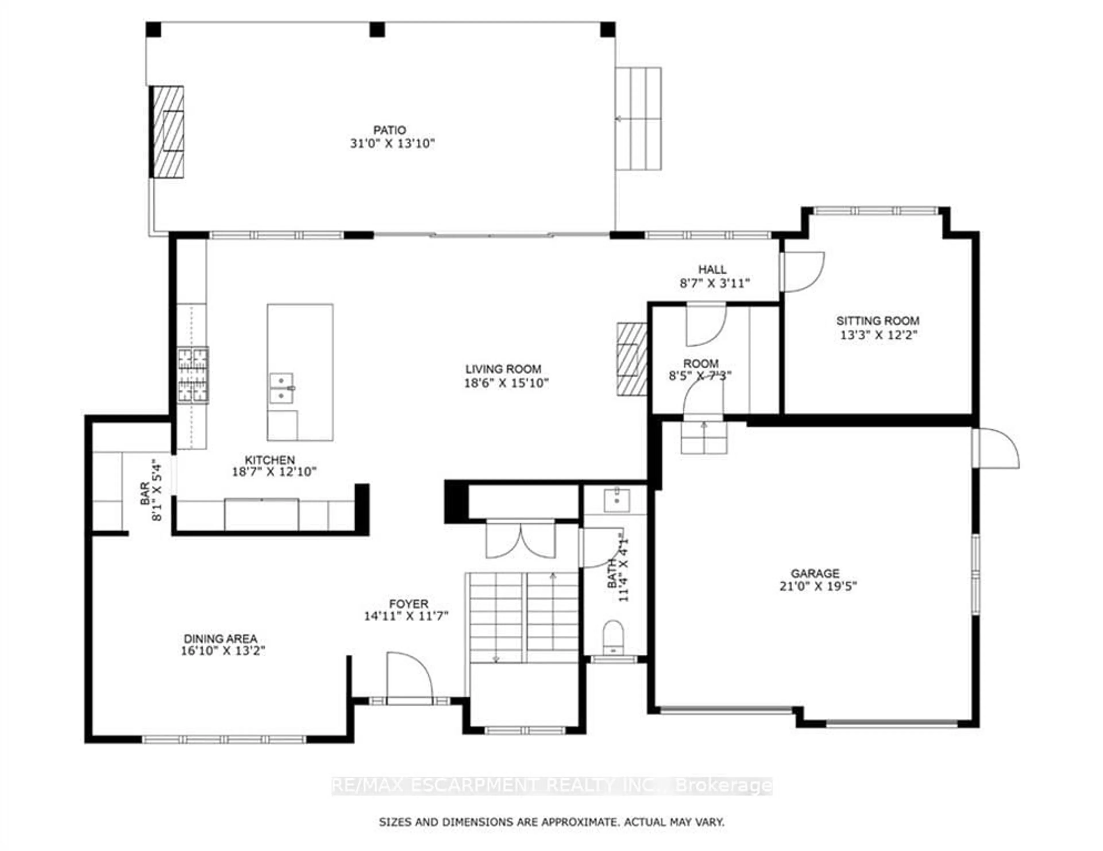 Floor plan for 9 Parker Ave, Hamilton Ontario L9G 1A6