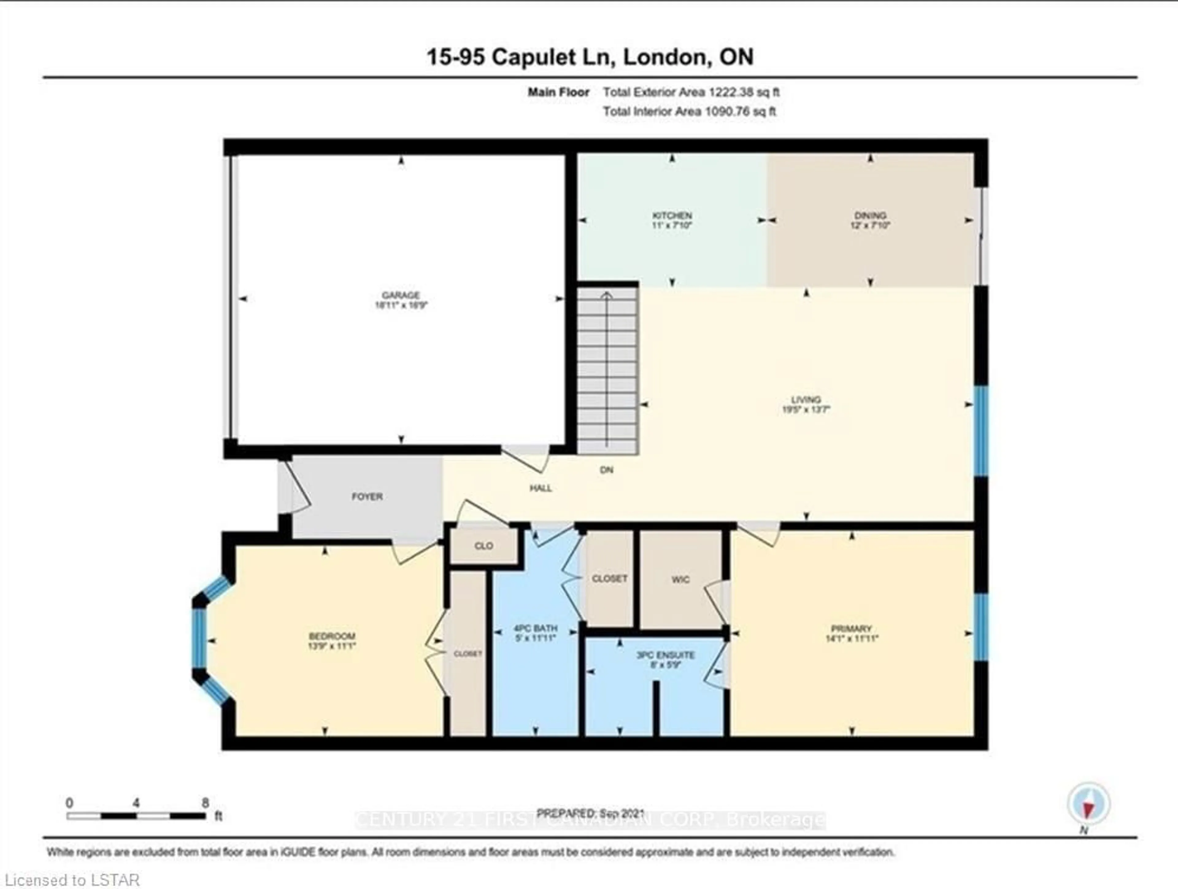 Floor plan for 95 Capulet Lane #15, London Ontario N6H 5V6