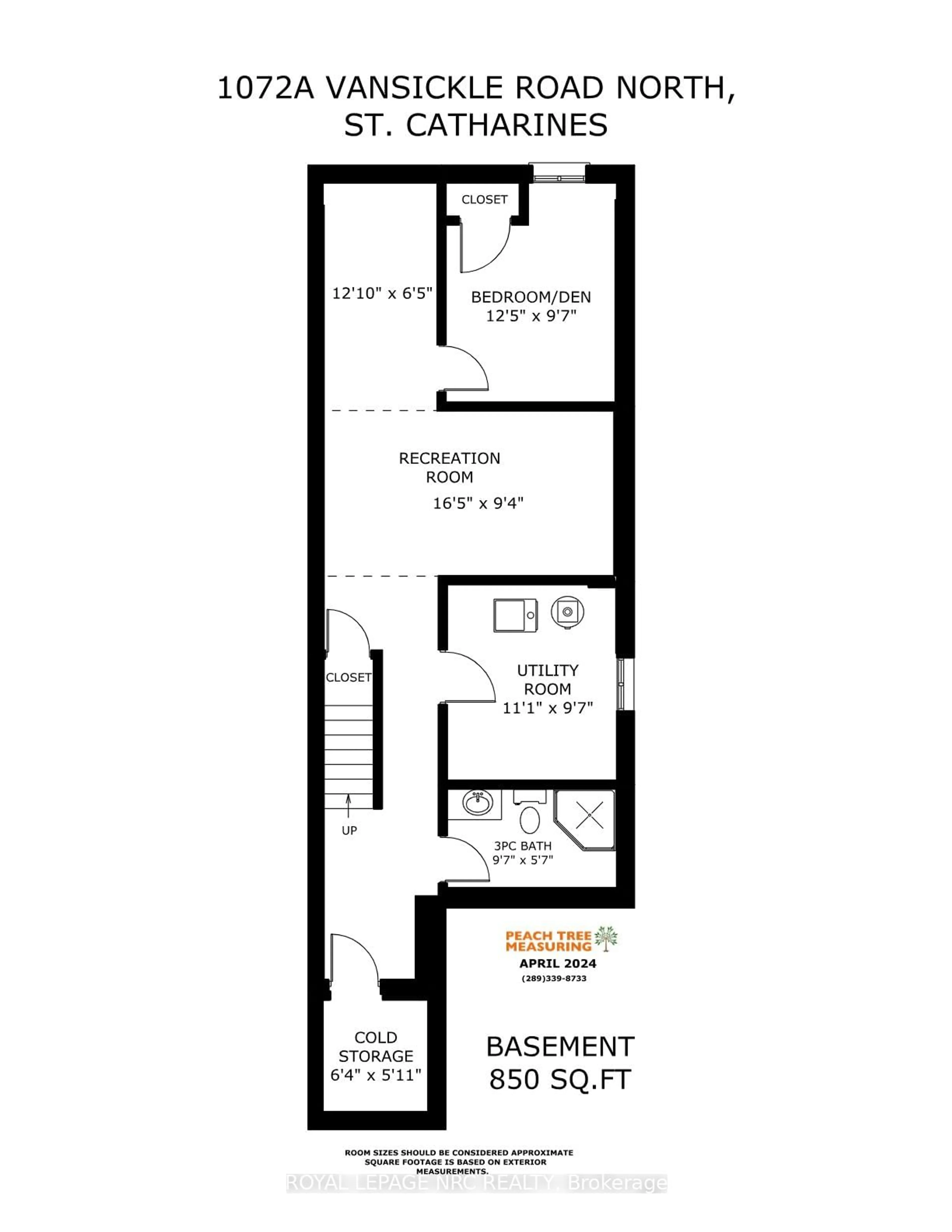 Floor plan for 1072A Vansickle Rd, St. Catharines Ontario L2S 2X3