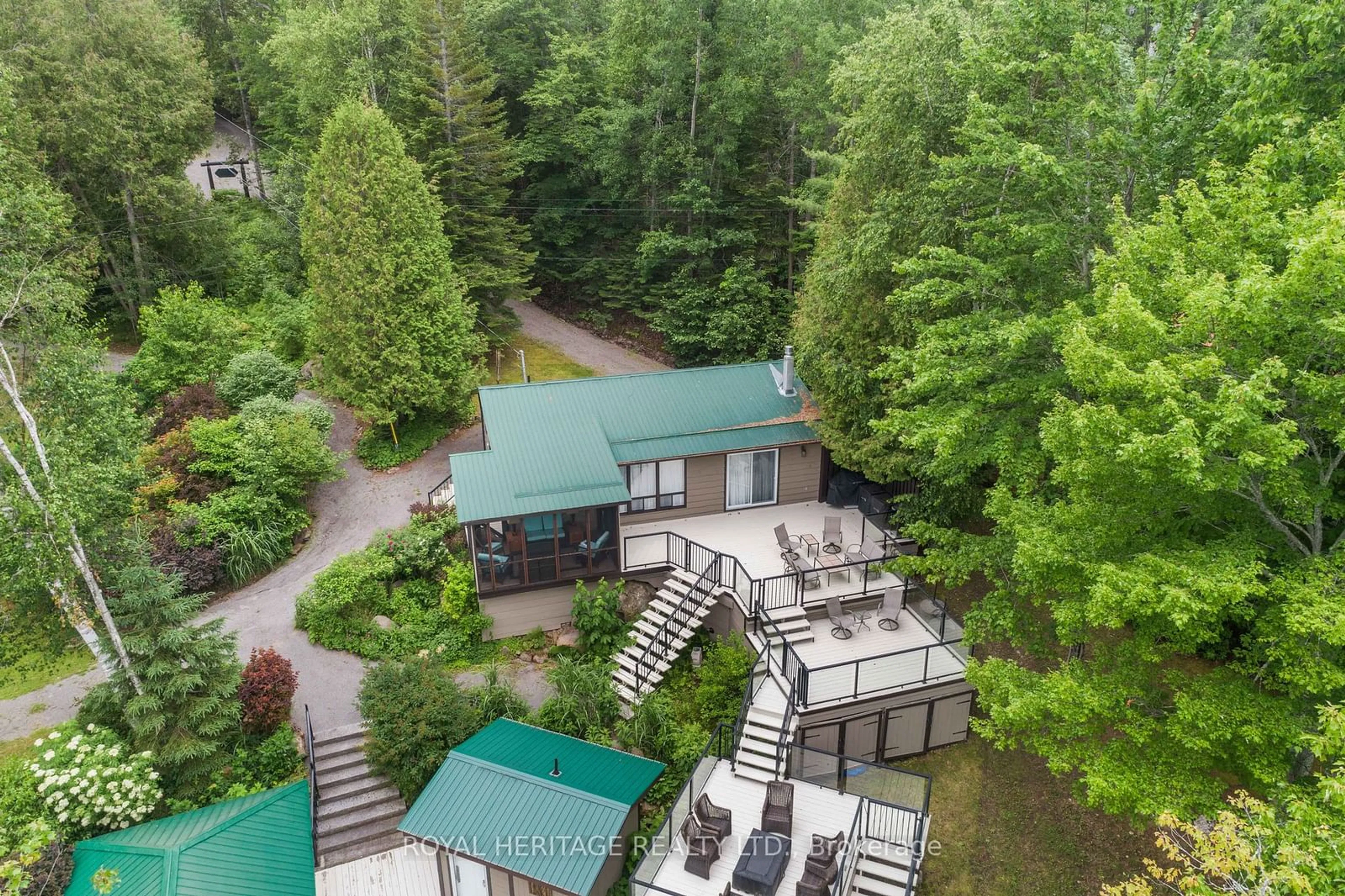 A pic from outside/outdoor area/front of a property/back of a property/a pic from drone, forest/trees view for 916 Siberia Rd, Greater Madawaska Ontario K0J 1B0