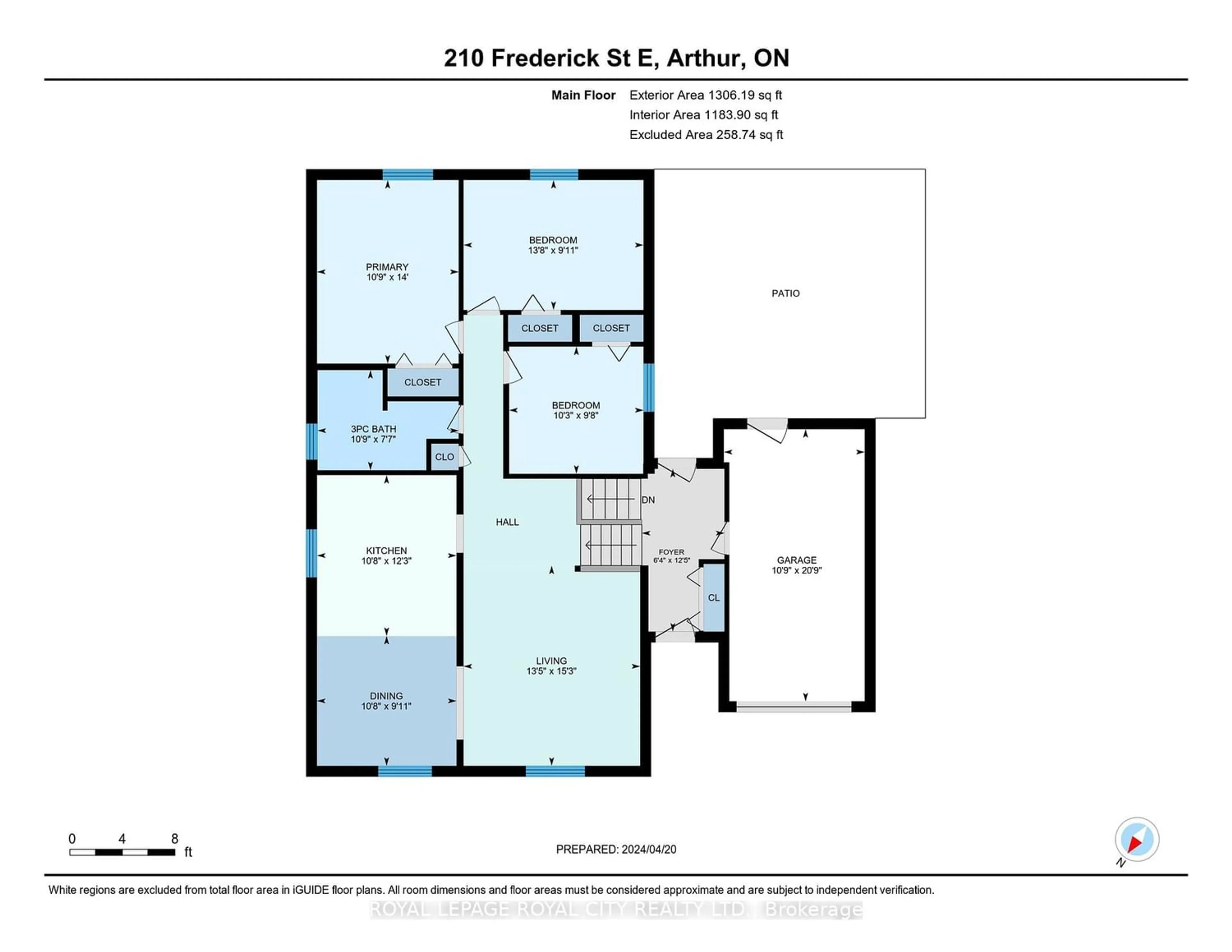 Floor plan for 210 Frederick St, Wellington North Ontario N0G 1A0