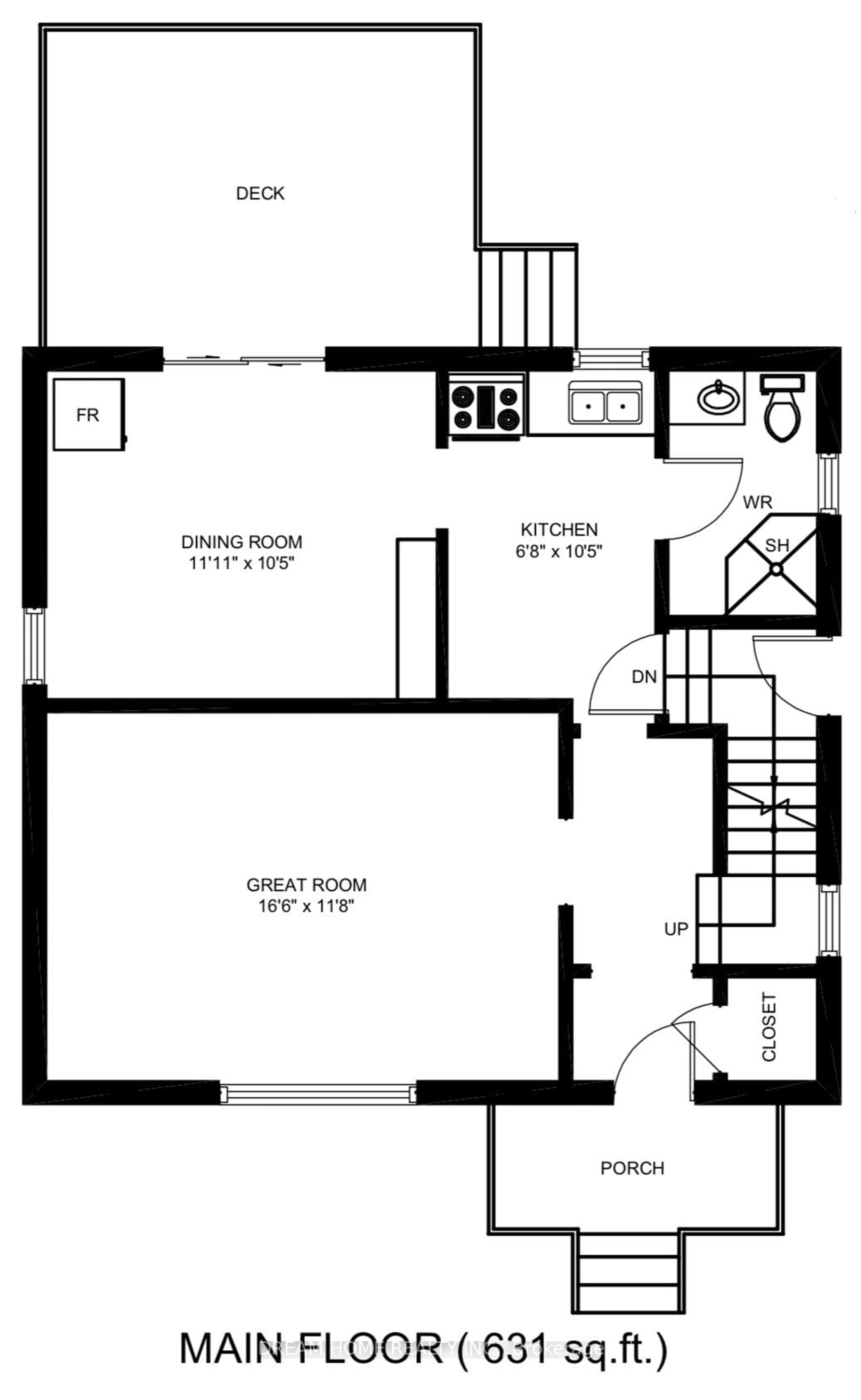 Floor plan for 50 West 1st St, Hamilton Ontario L9C 3C1