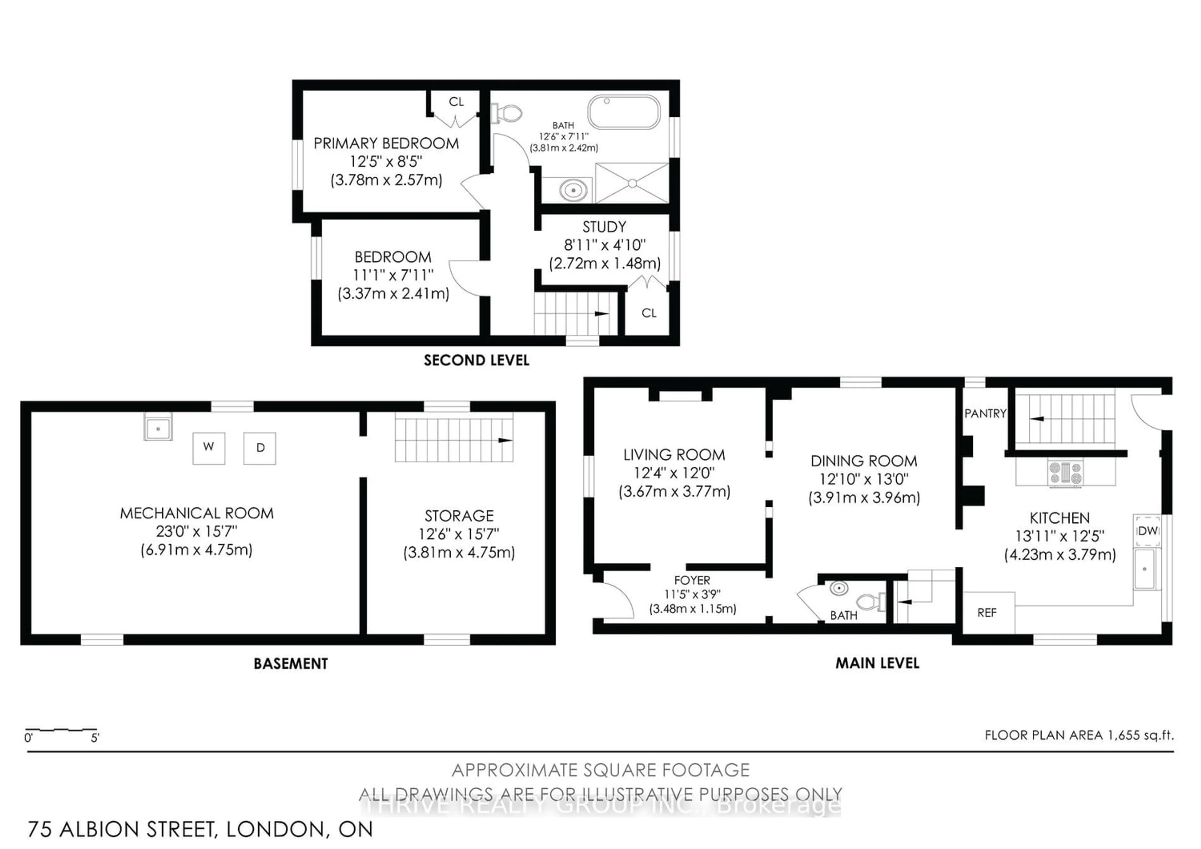 Floor plan for 75 Albion St, London Ontario N6H 1Z1