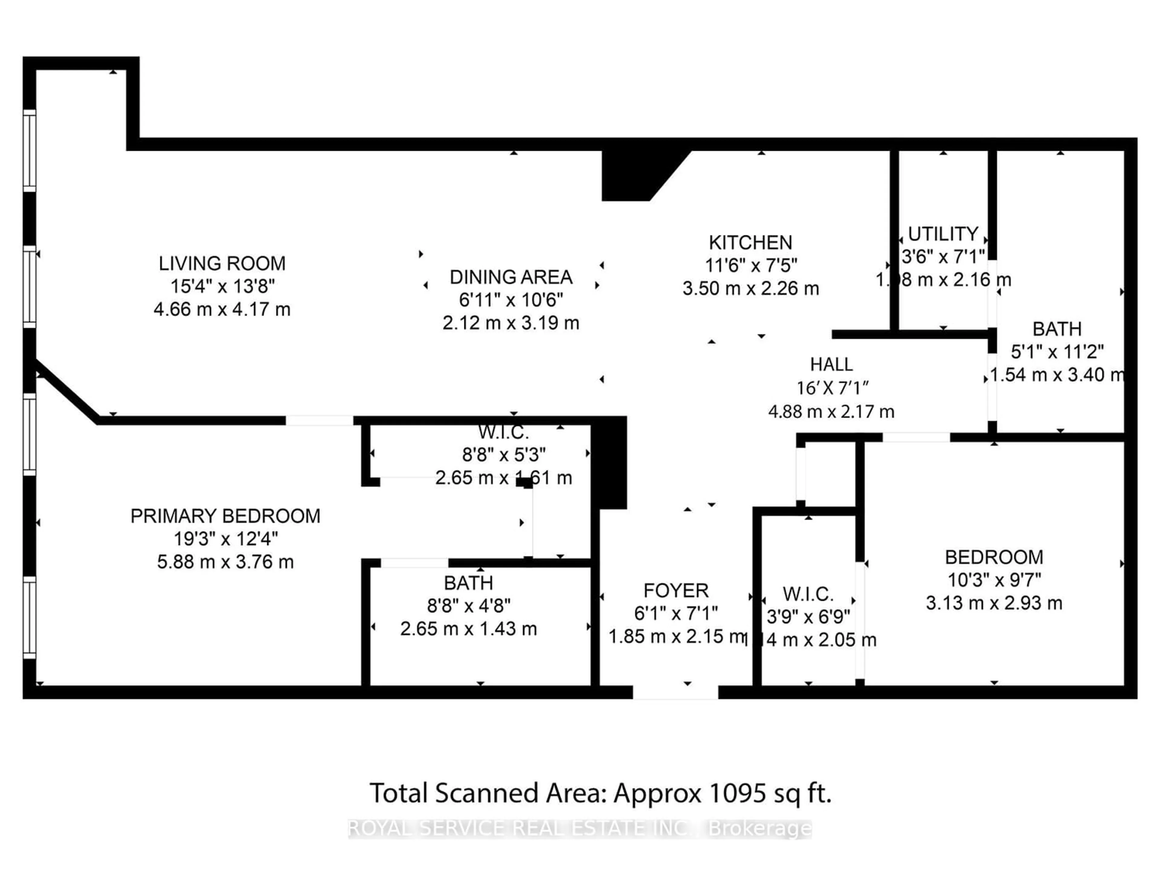 Floor plan for 323 George St #207, Cobourg Ontario K9A 3L9