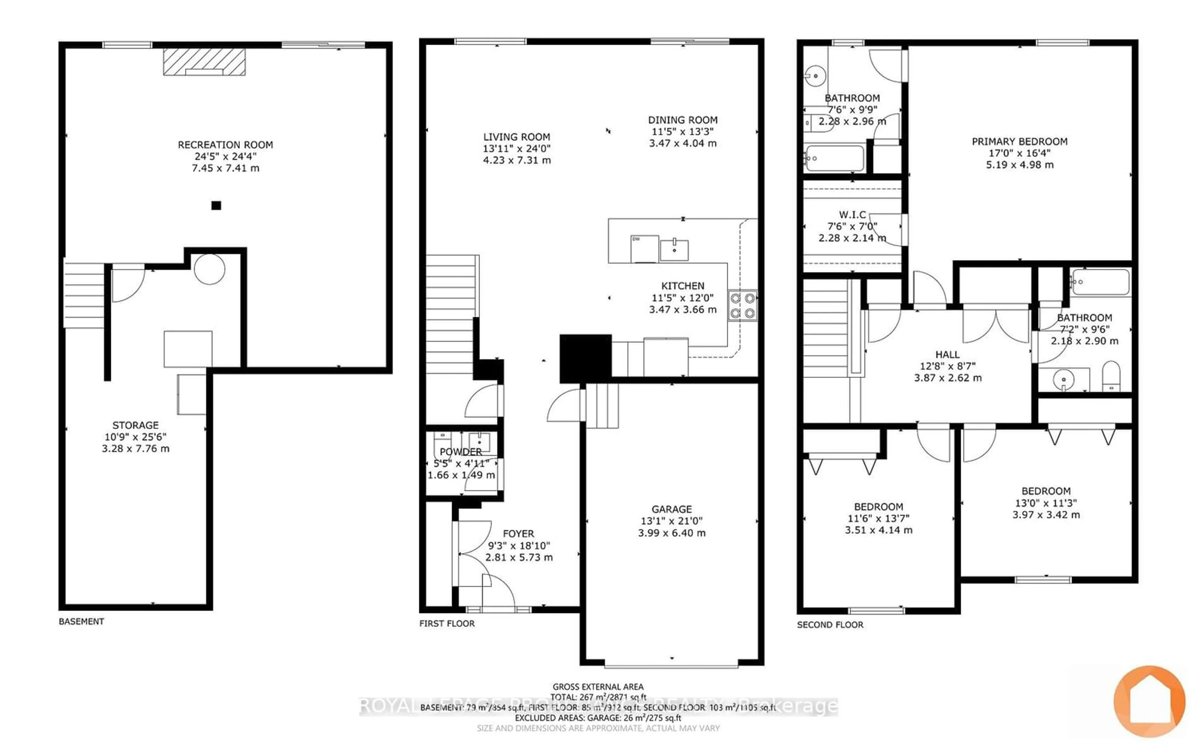 Floor plan for 27 Hanover Crt, Belleville Ontario K8N 0B3
