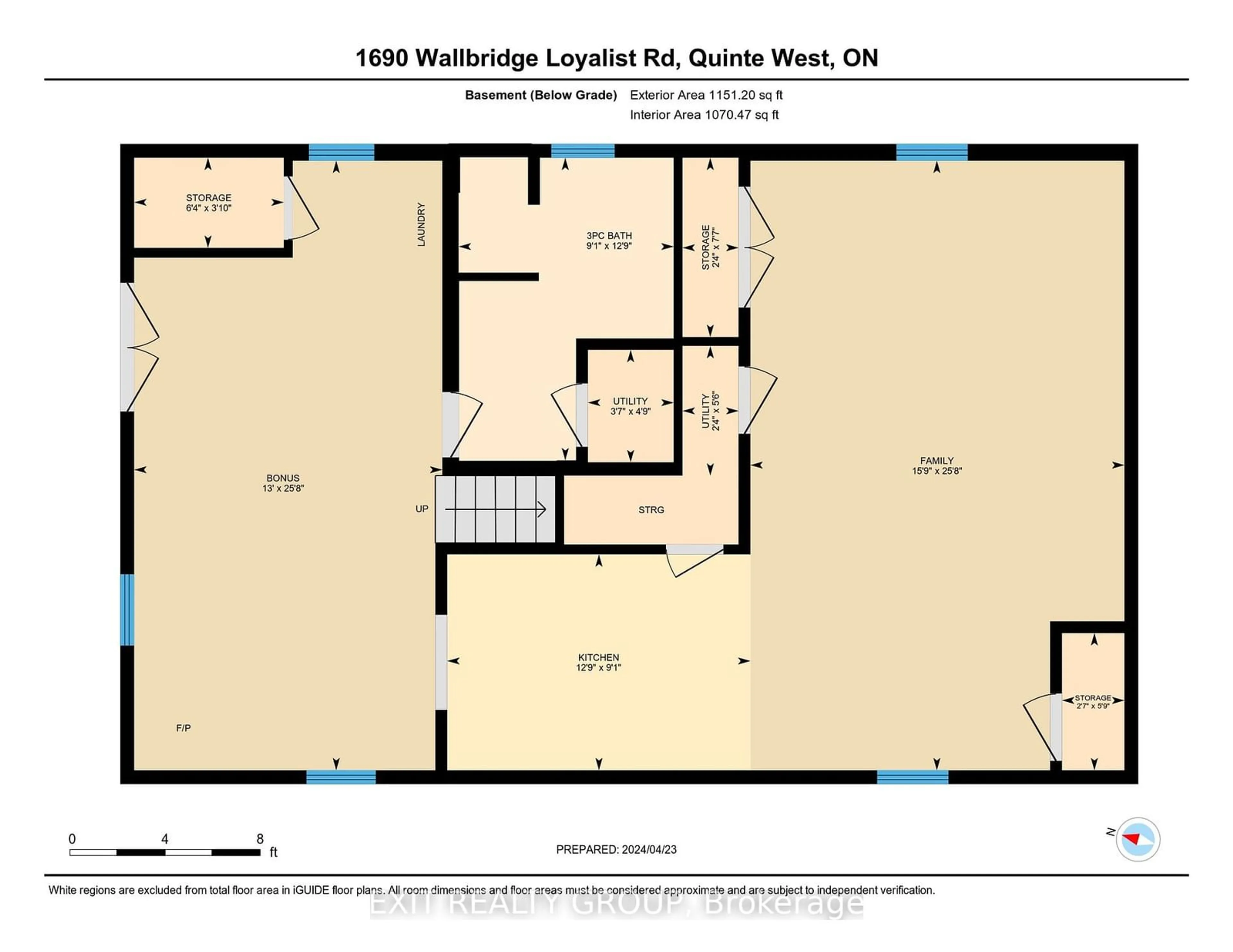 Floor plan for 1690 Wallbridge Loyalist Rd, Quinte West Ontario K8N 4Z5
