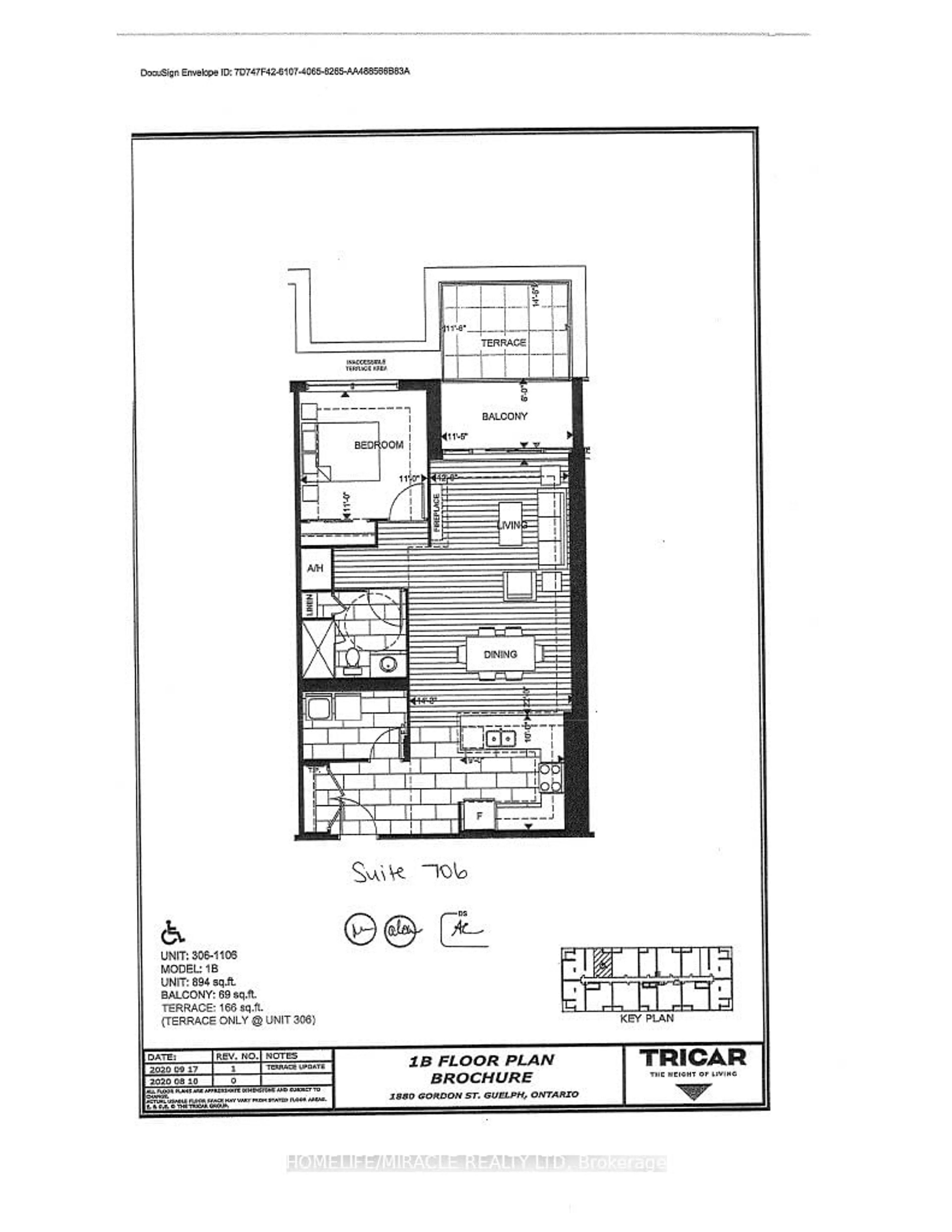 Floor plan for 1880 Gordon St #706, Guelph Ontario N1L 1G6