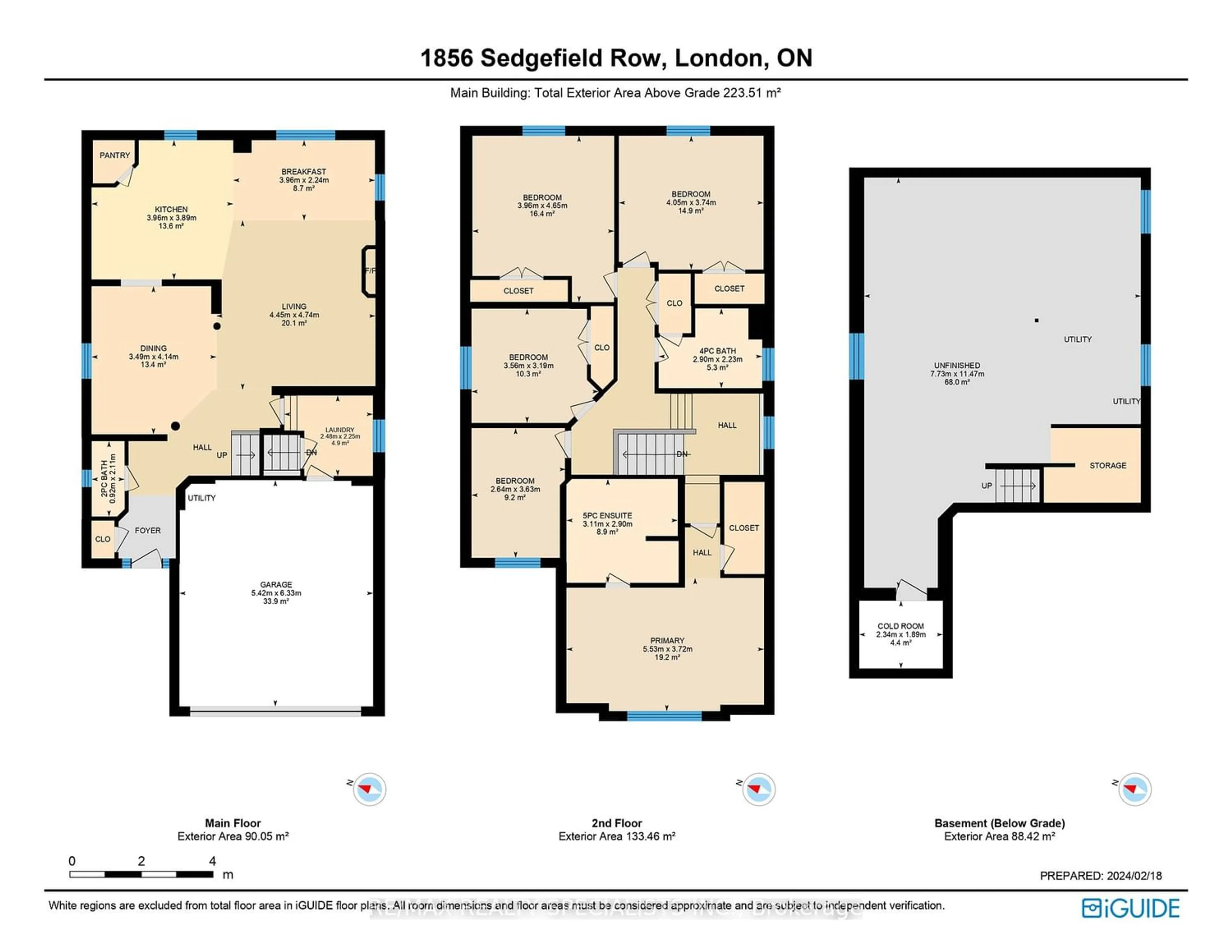 Floor plan for 1856 Sedgefield Row, London Ontario N6G 0P8