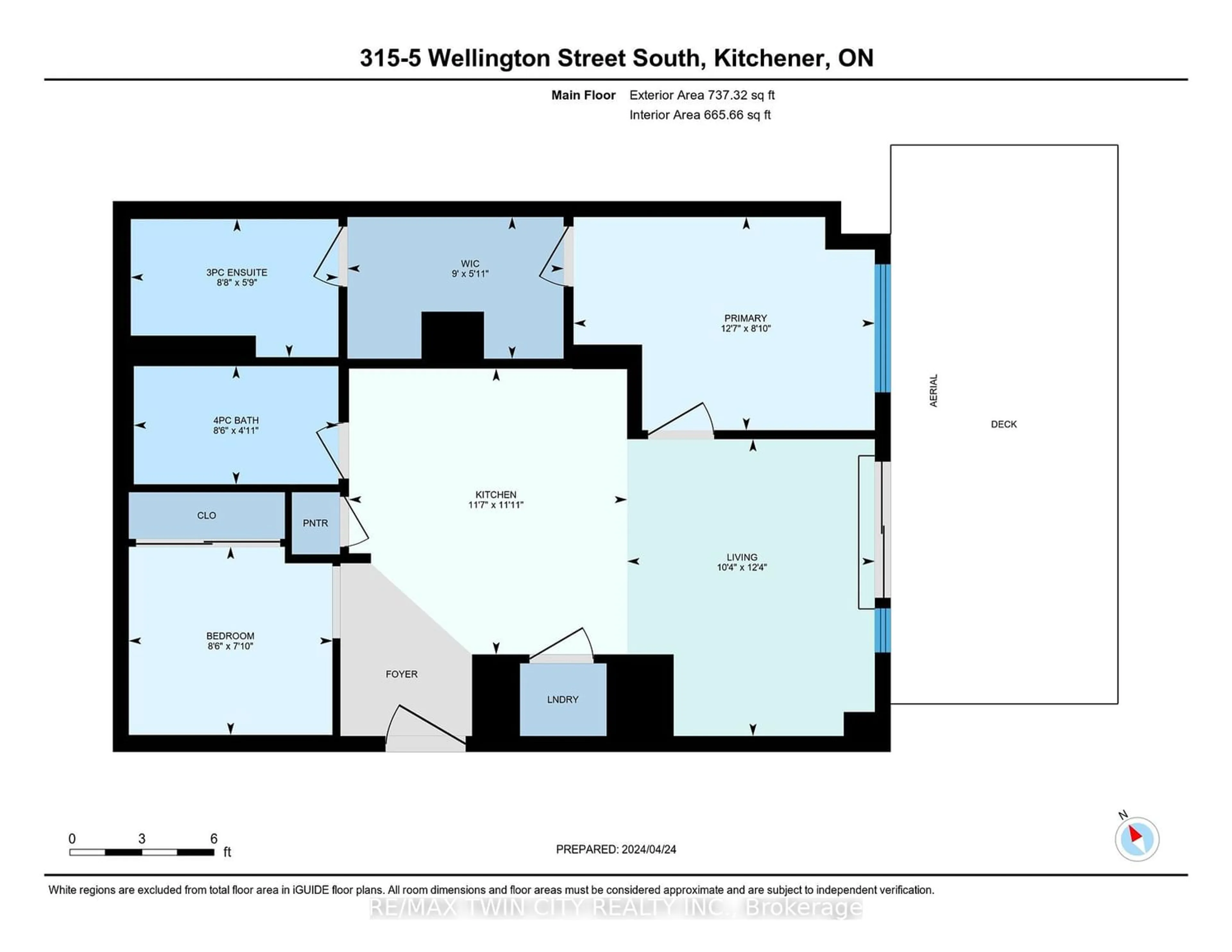Floor plan for 5 Wellington St #315, Kitchener Ontario N2G 1C7