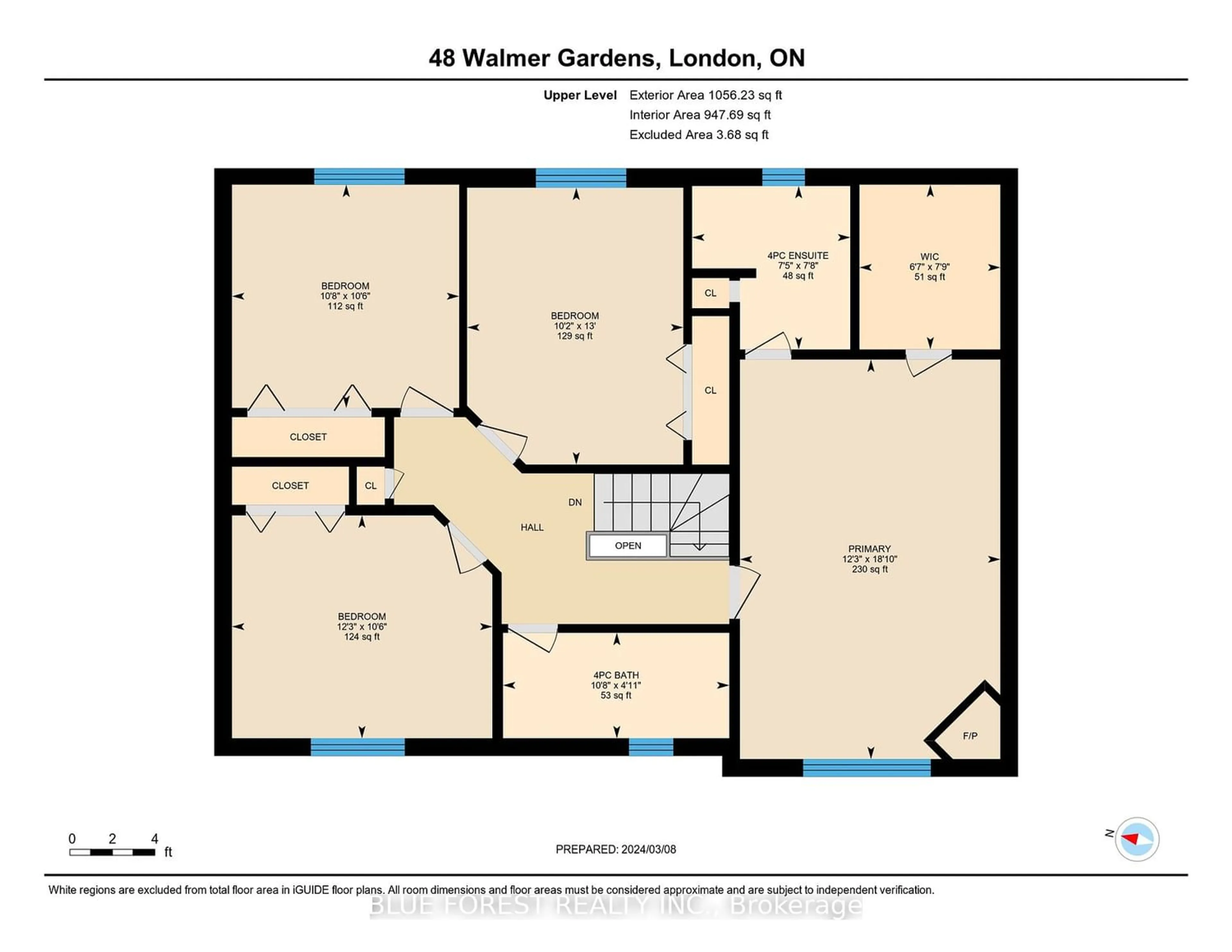 Floor plan for 48 Walmer Gdns, London Ontario N6G 4H6
