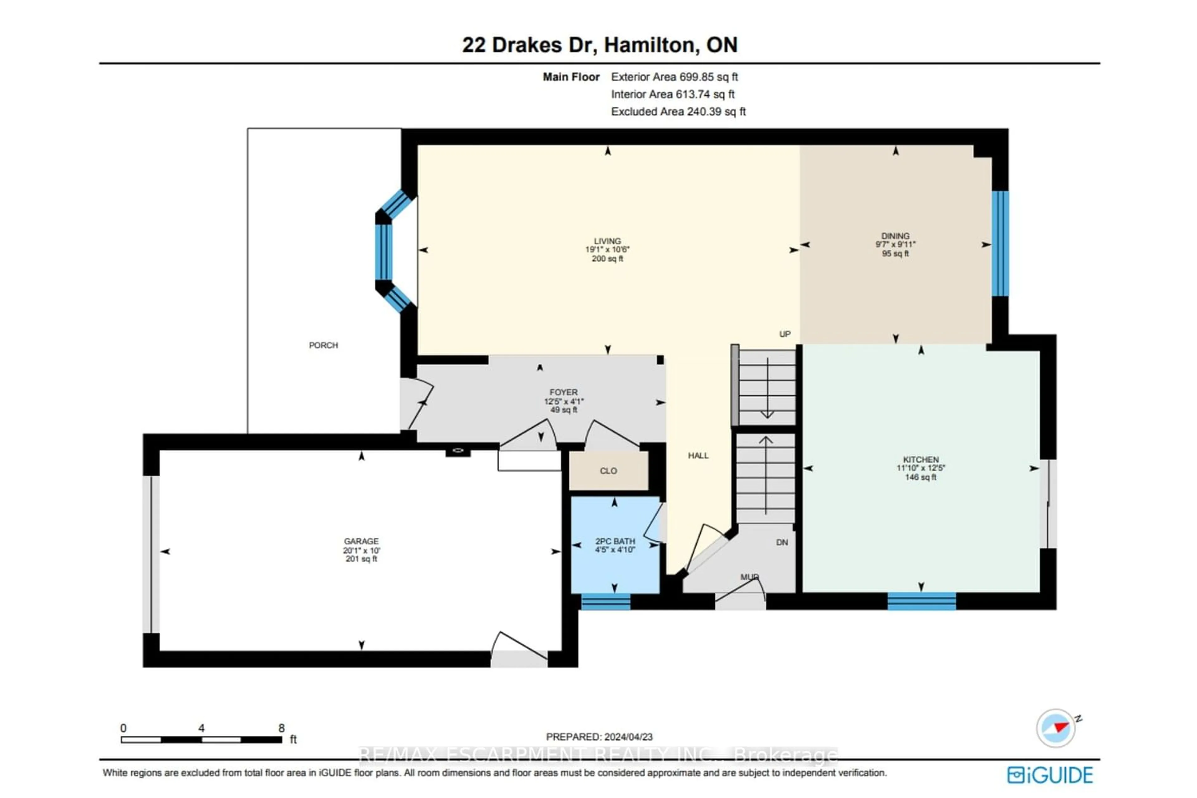 Floor plan for 22 Drakes Dr, Hamilton Ontario L8E 4G5