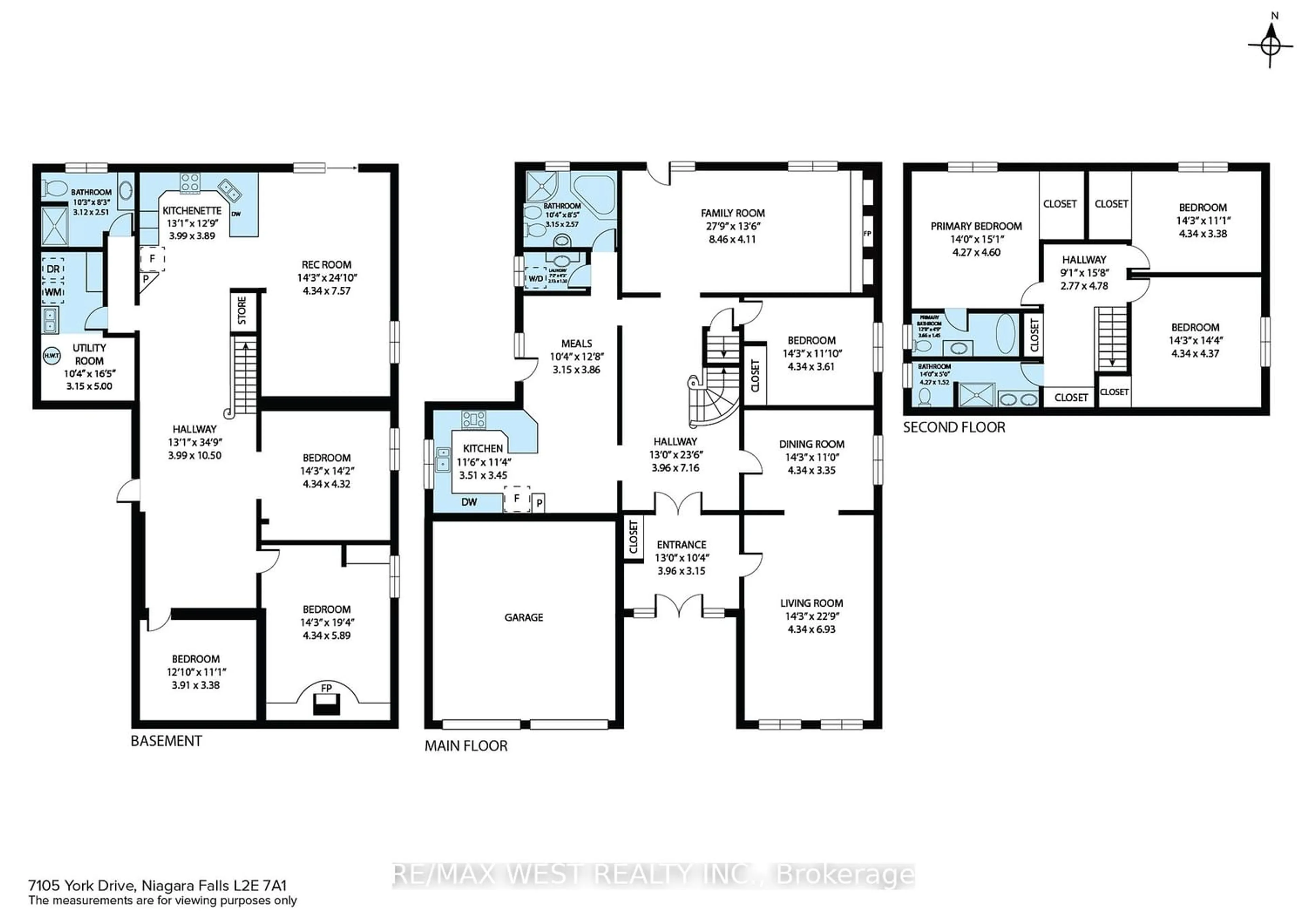 Floor plan for 7105 York Dr, Niagara Falls Ontario L2E 7A1