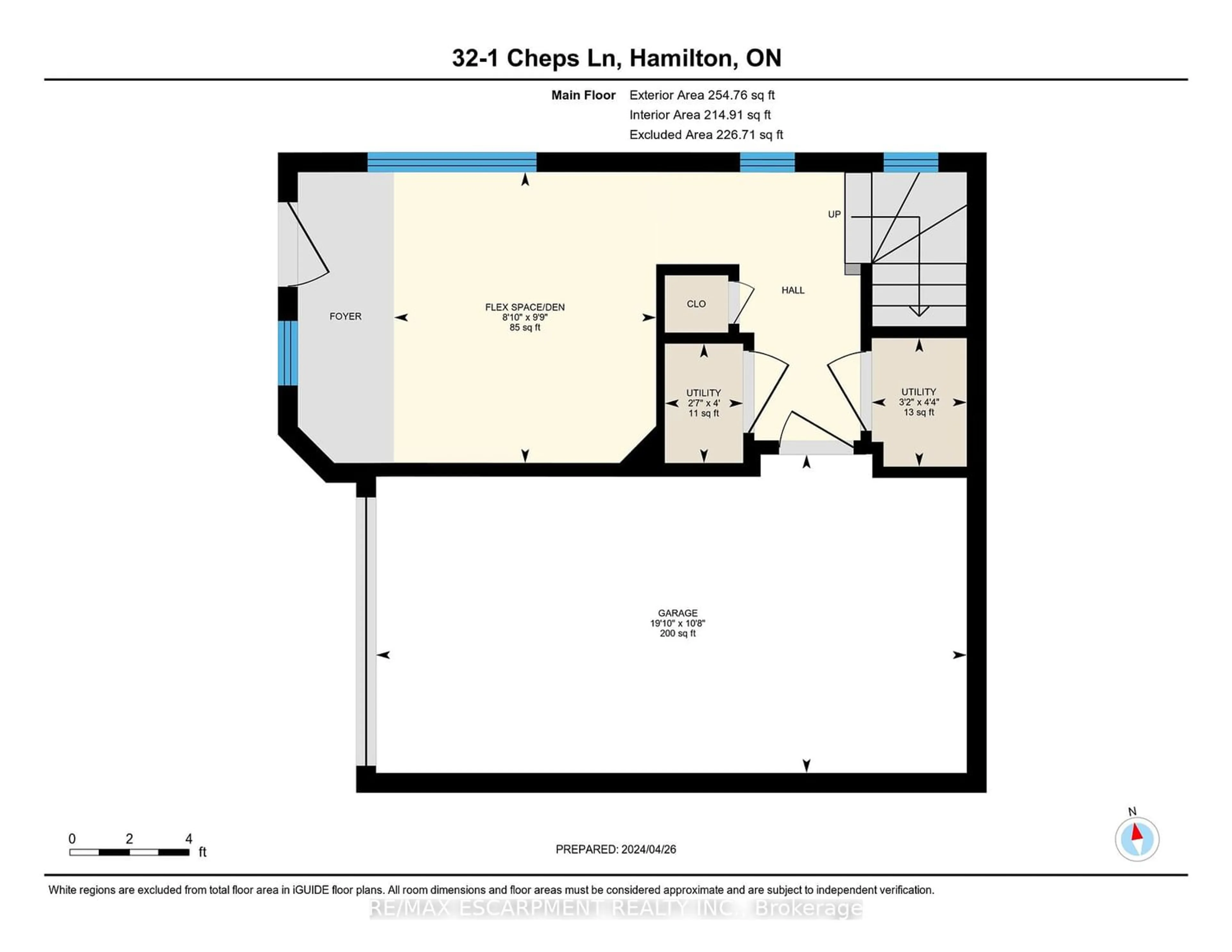 Floor plan for 1 Cheps Lane, Hamilton Ontario L9G 0G7
