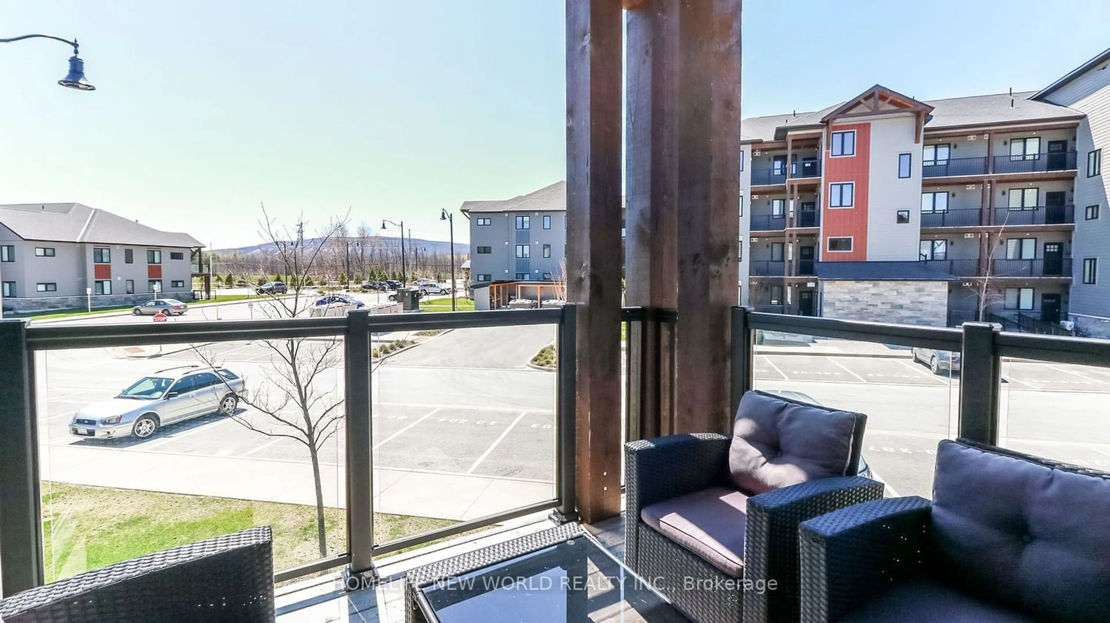 Balcony in the apartment for 10 Beausoleil Lane #202, Blue Mountains Ontario L9Y 2X5