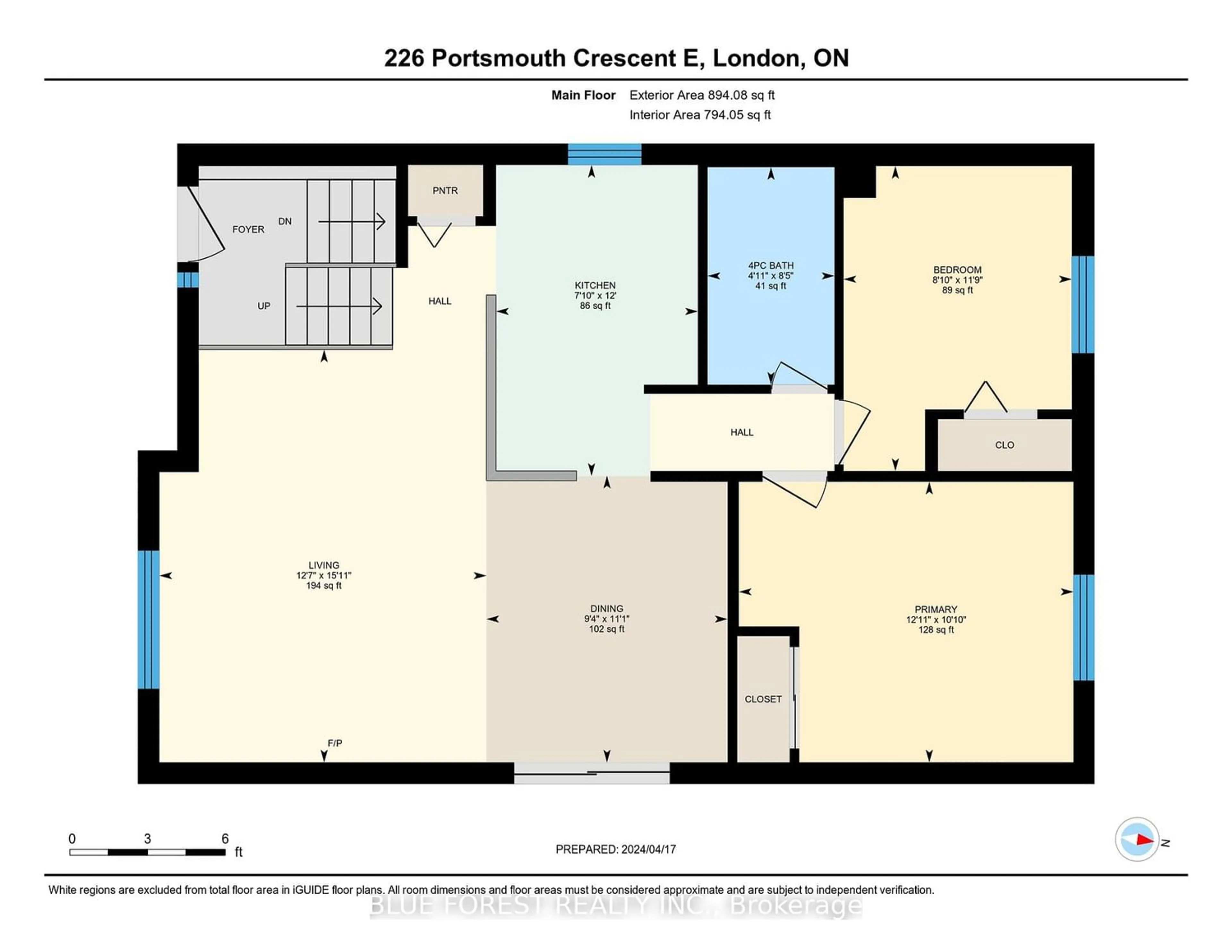Floor plan for 226 Portsmouth Cres, London Ontario N5V 4C9