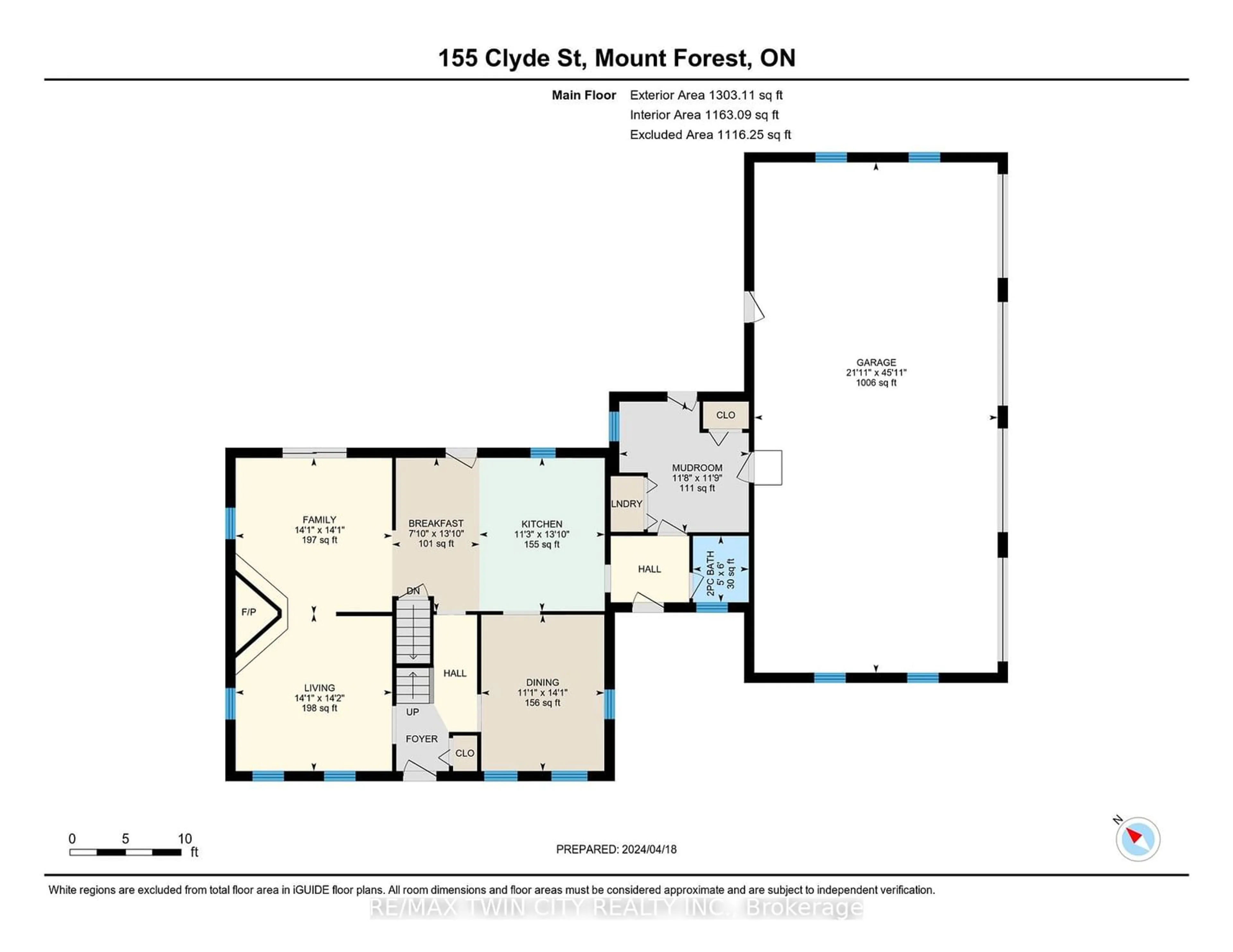 Floor plan for 155 Clyde St, Wellington North Ontario N0G 2L3