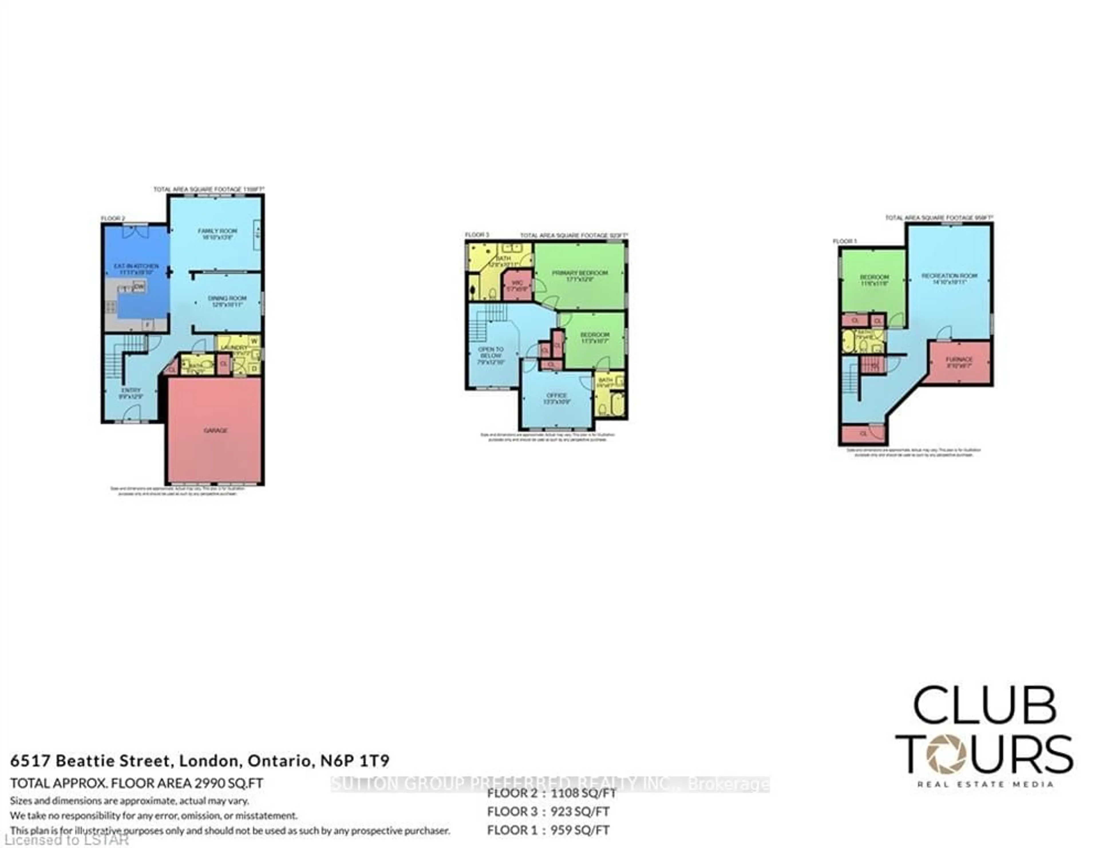 Floor plan for 6517 Beattie St, London Ontario N6P 1T9