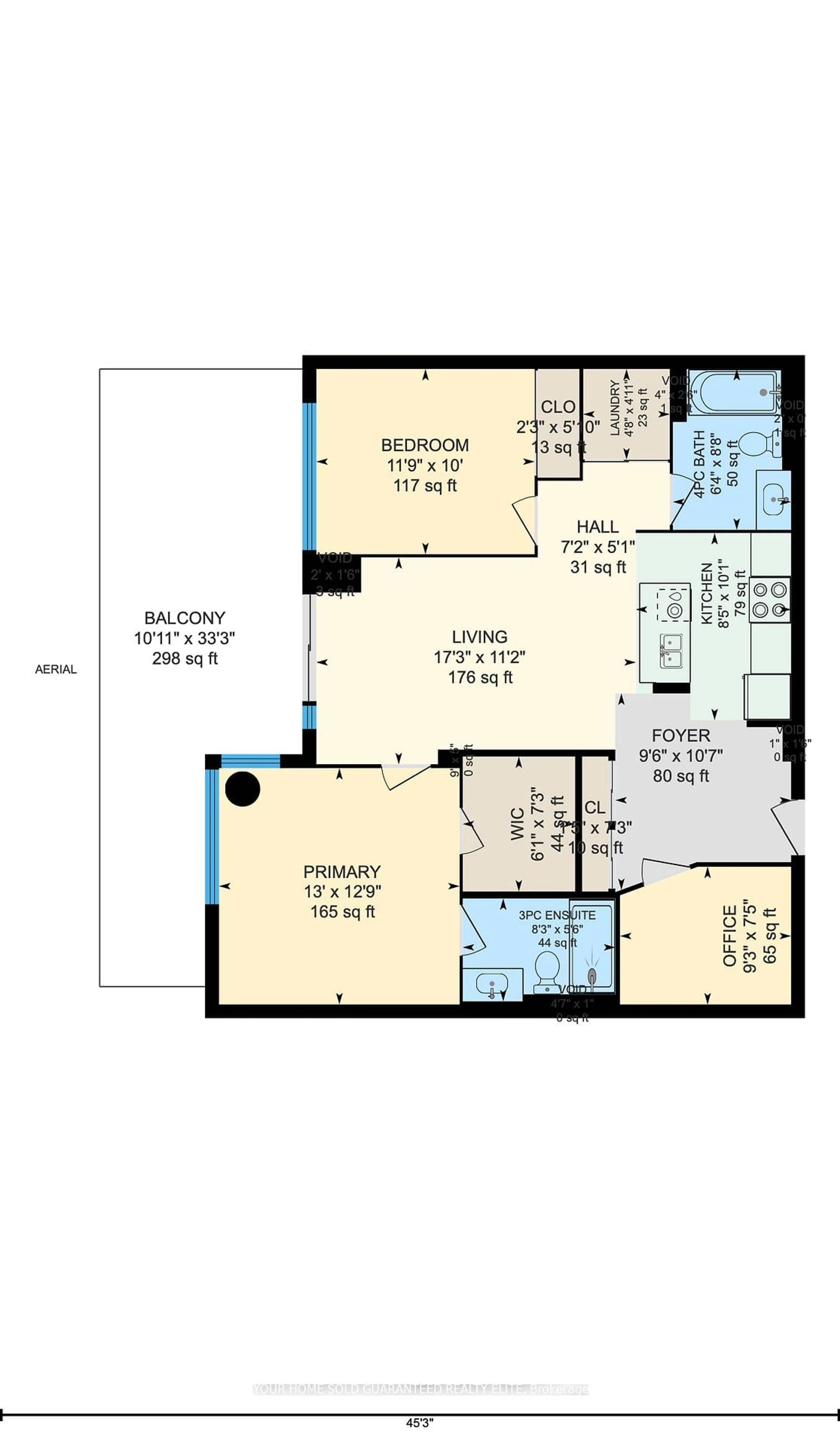 Floor plan for 550 North Service Rd #910, Grimsby Ontario L3M 0H9