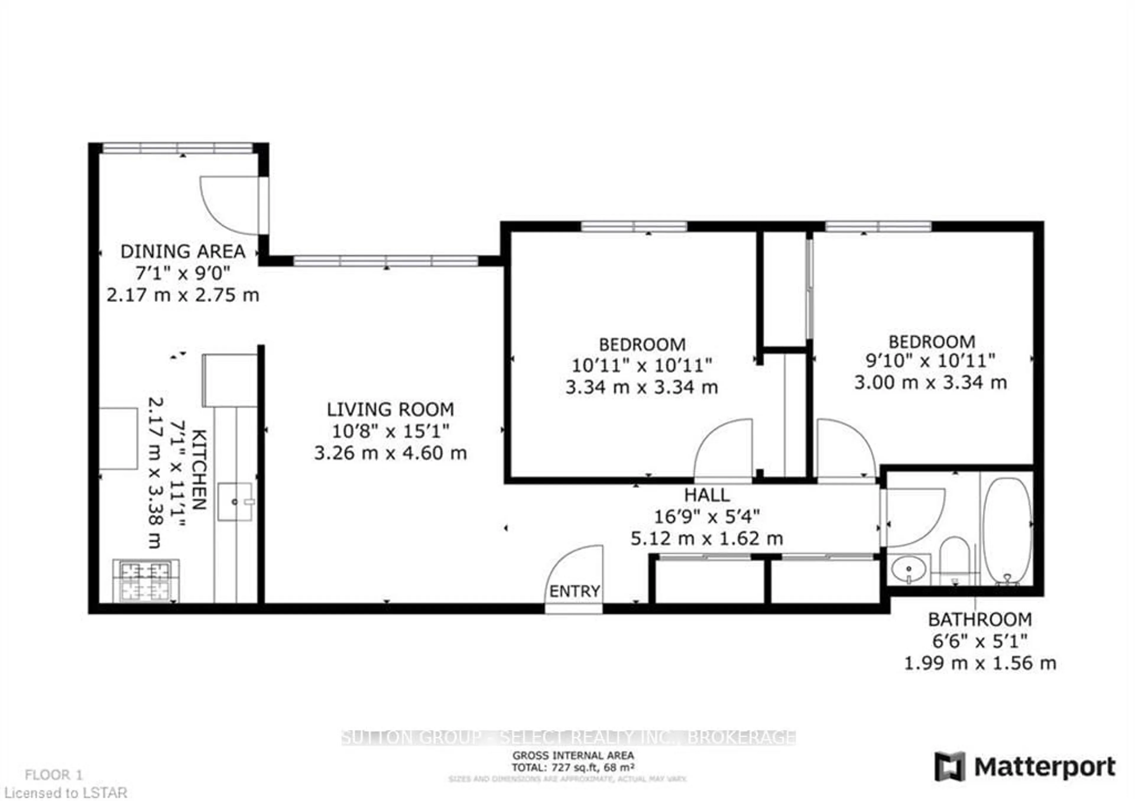 Floor plan for 1174 HAMILTON Rd #107, London Ontario N5W 1A9