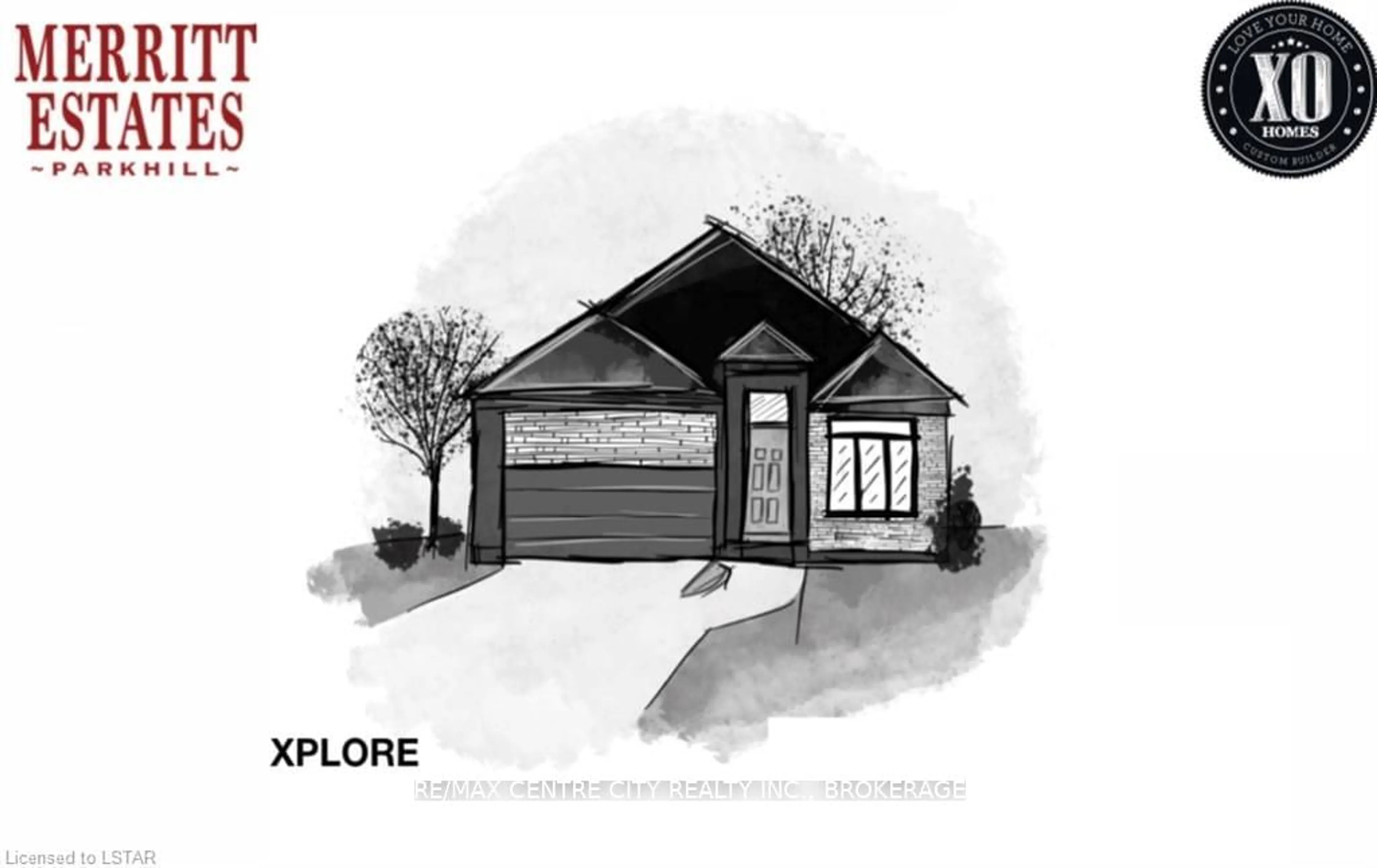 Frontside or backside of a home for 206 Merritt Crt #Lot 19, North Middlesex Ontario N0M 2K0