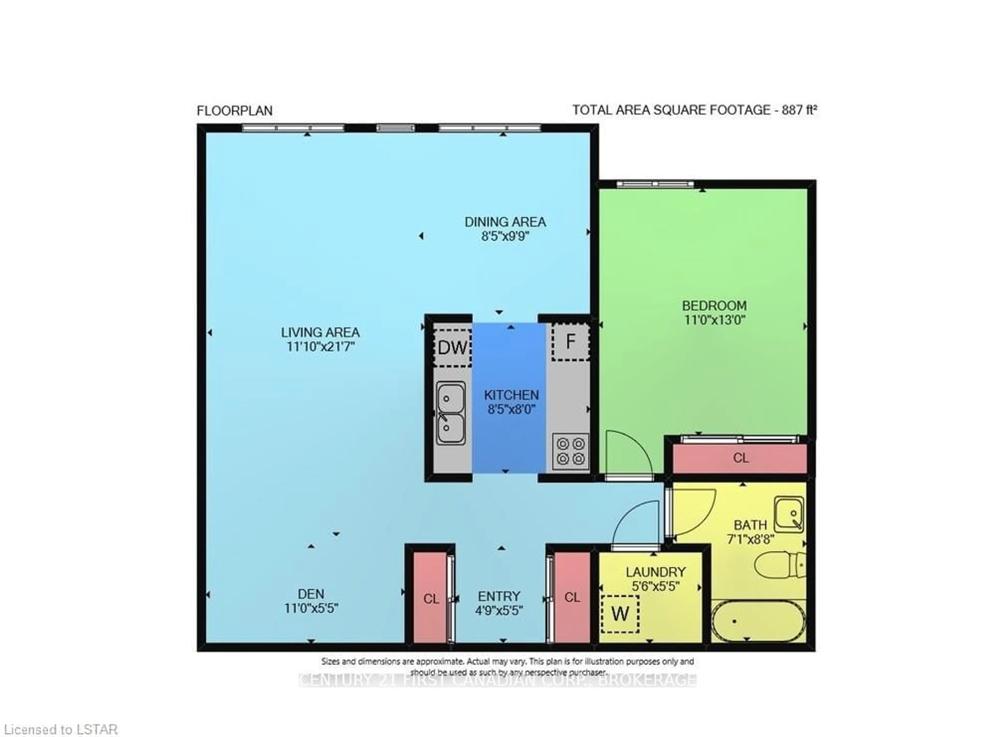 Floor plan for 570 Proudfoot Lane #812, London Ontario N6H 4Z1