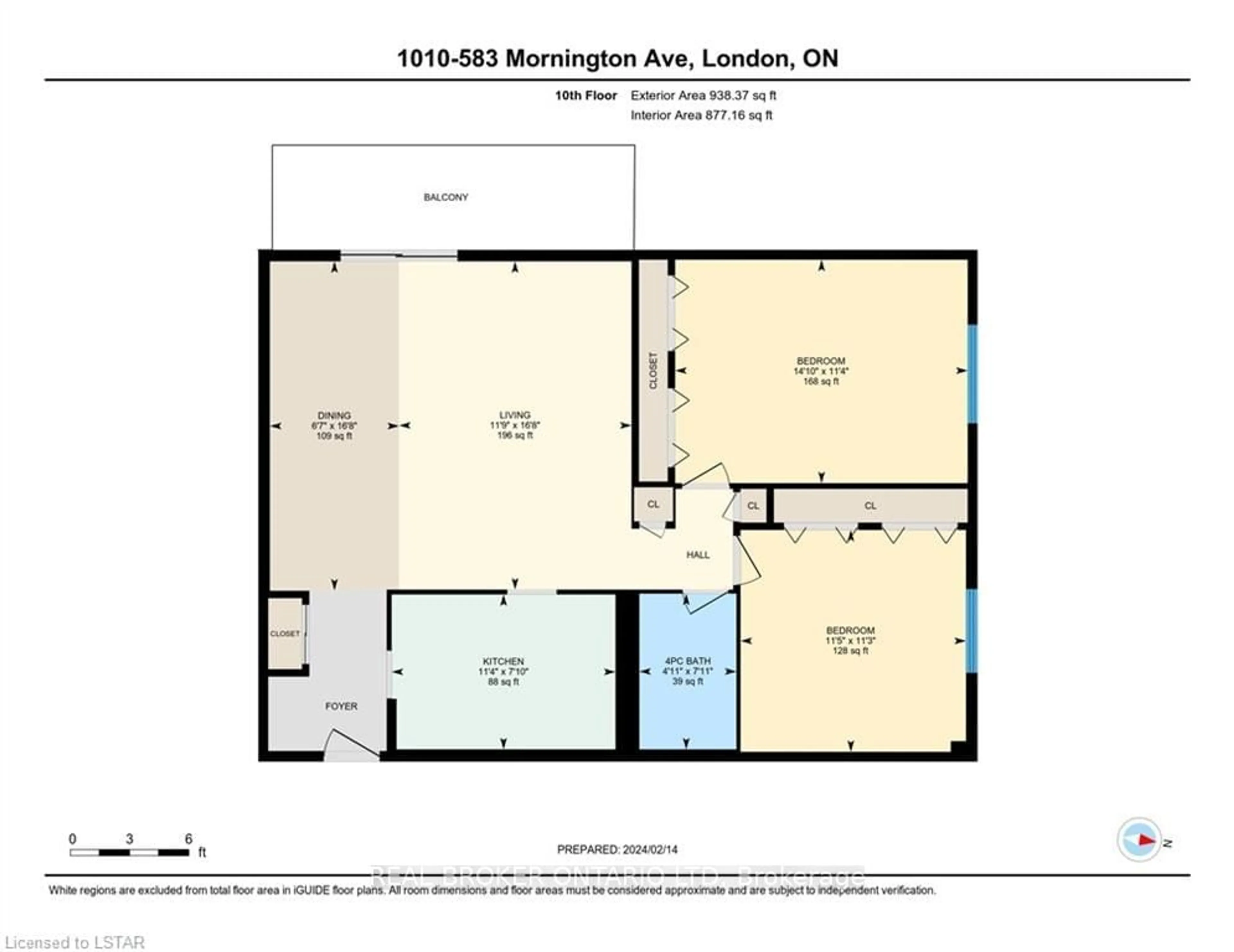 Floor plan for 583 Mornington Ave #1010, London Ontario N5Y 3E9