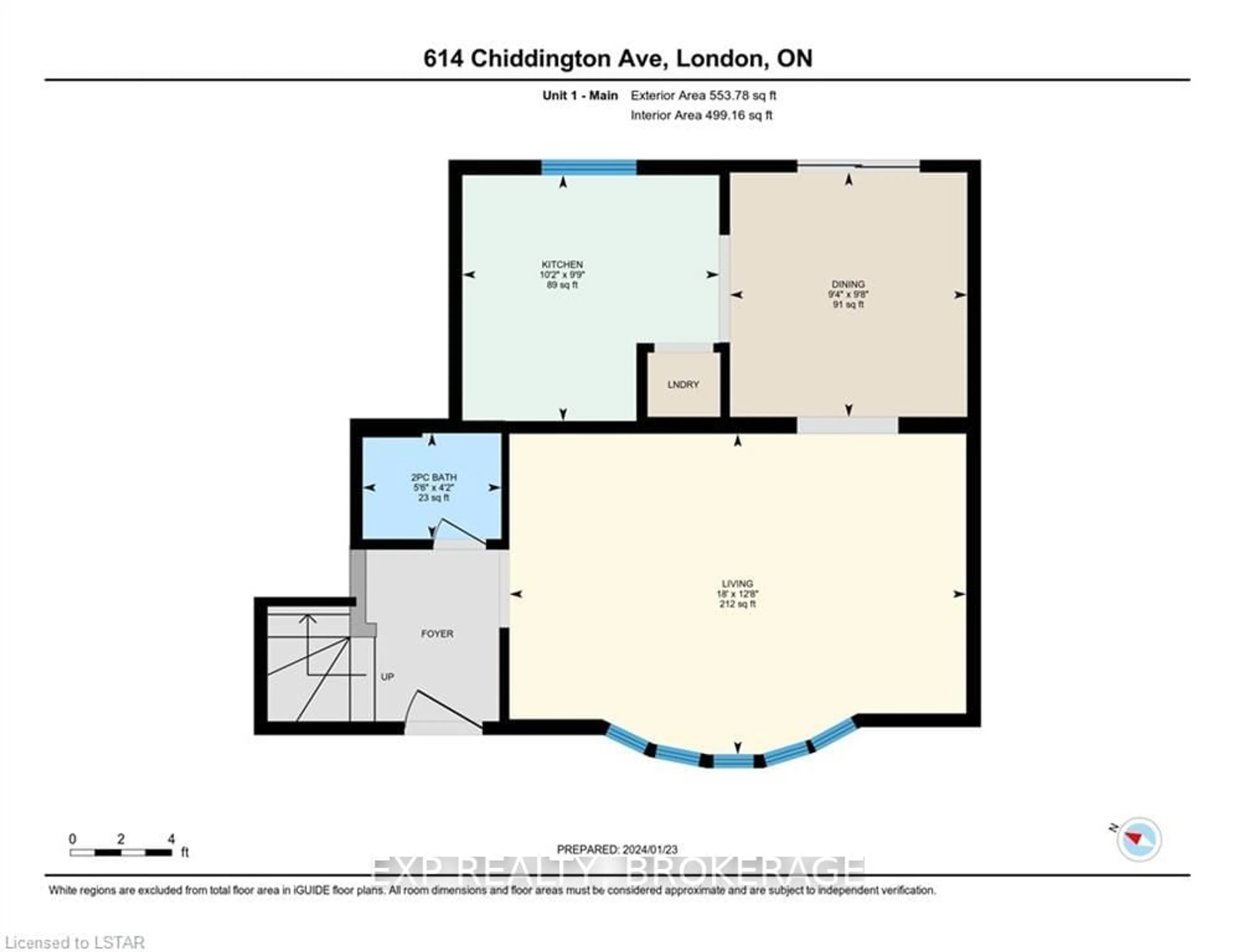 Floor plan for 614 Chiddington Ave, London Ontario N6C 2W5