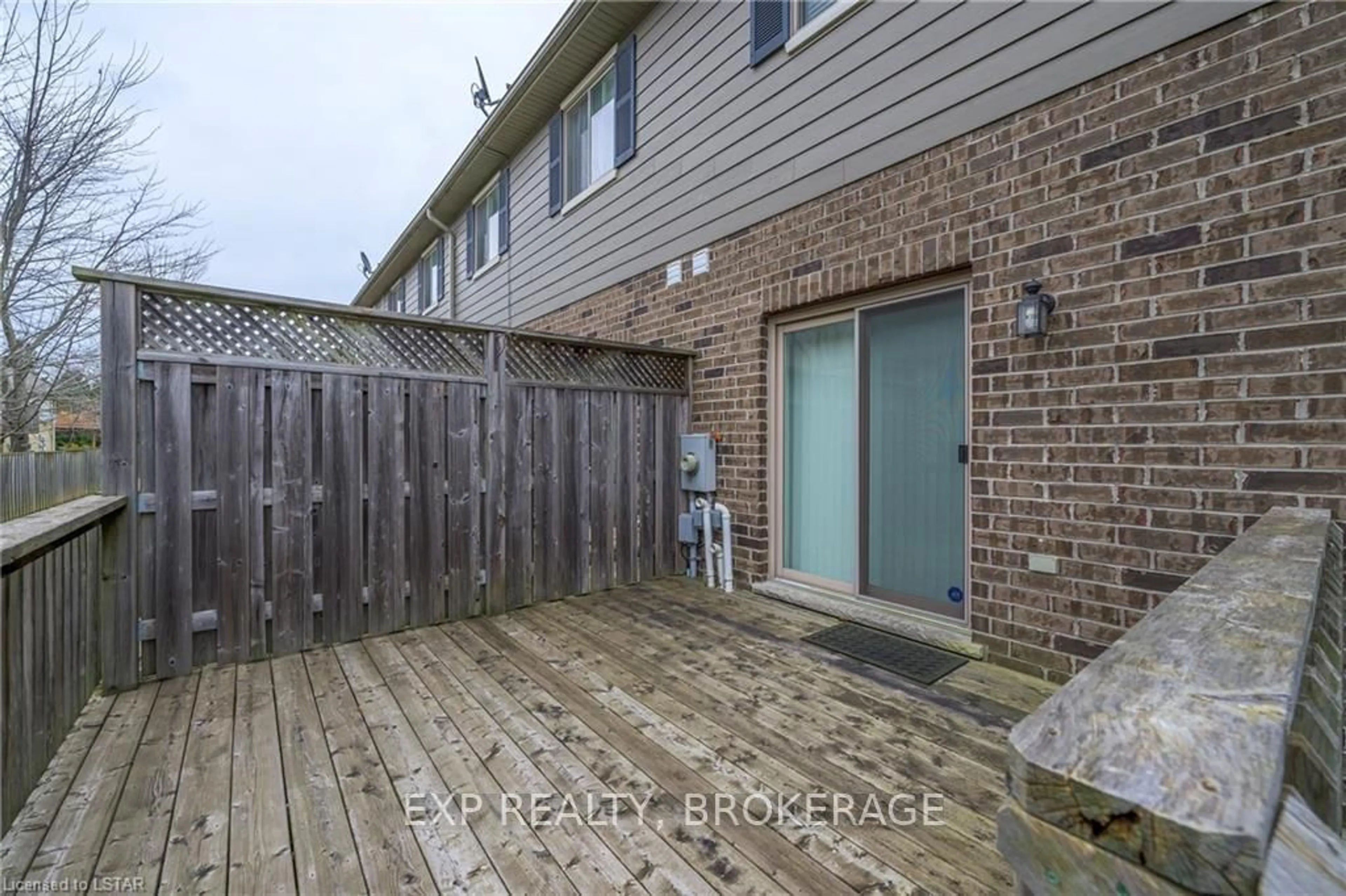 Patio, the fenced backyard for 112 NORTH CENTRE ROAD Rd #88, London Ontario N5X 0G9