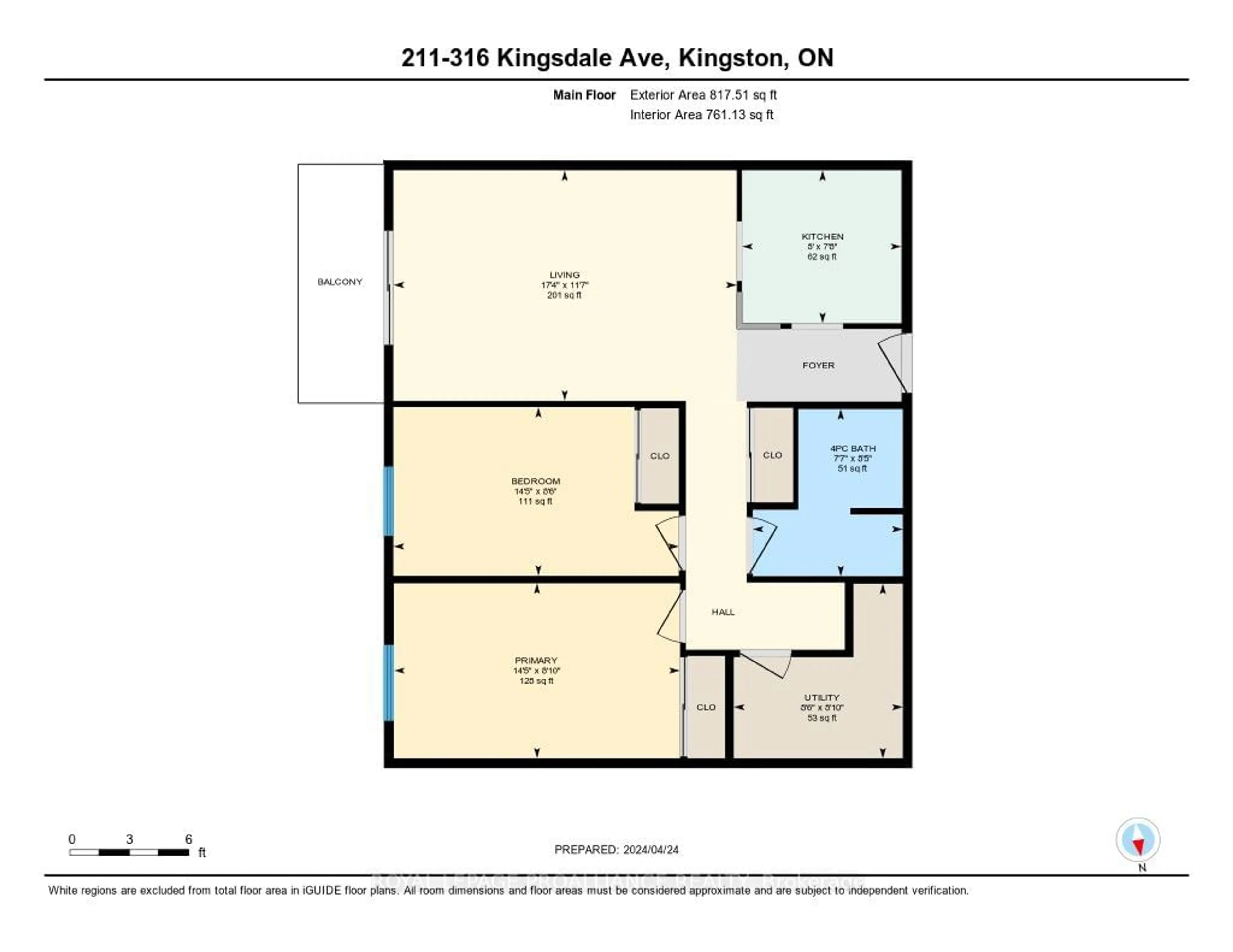 Floor plan for 316 Kingsdale Ave #211, Kingston Ontario K7M 8S2