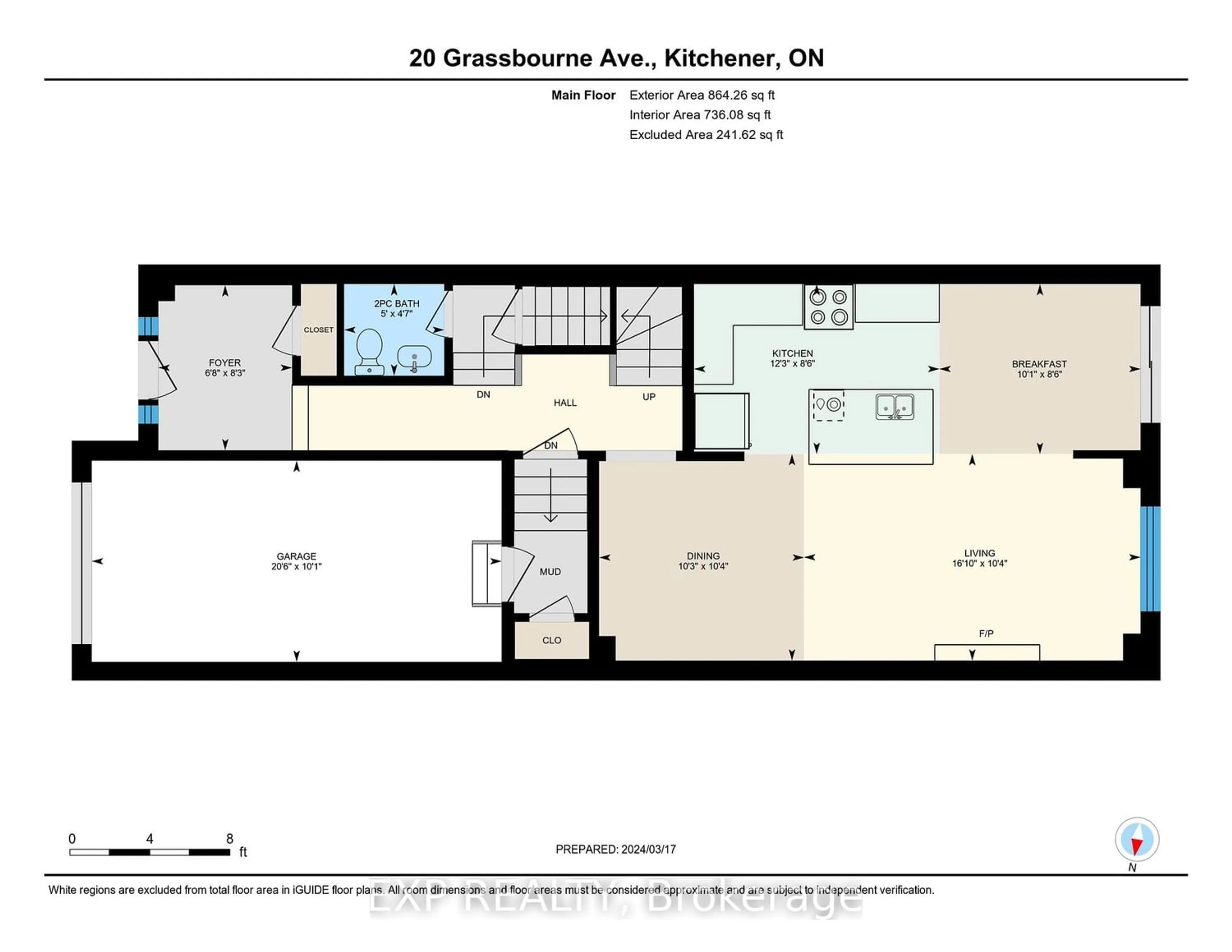Floor plan for 20 Grassbourne Ave, Kitchener Ontario N0B 2E0