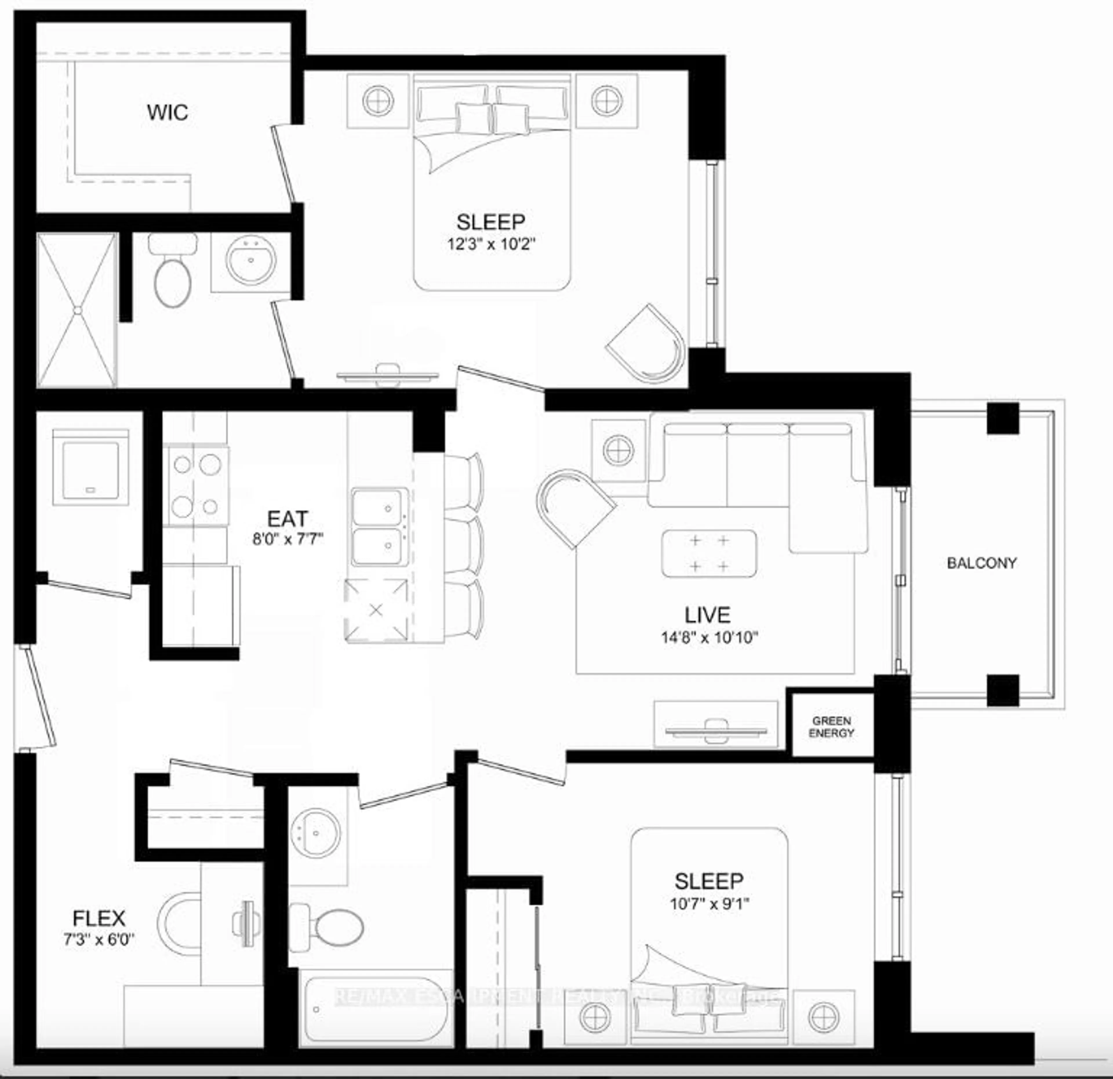 Floor plan for 5055 Greenlane Rd #634, West Lincoln Ontario L0R 1B3