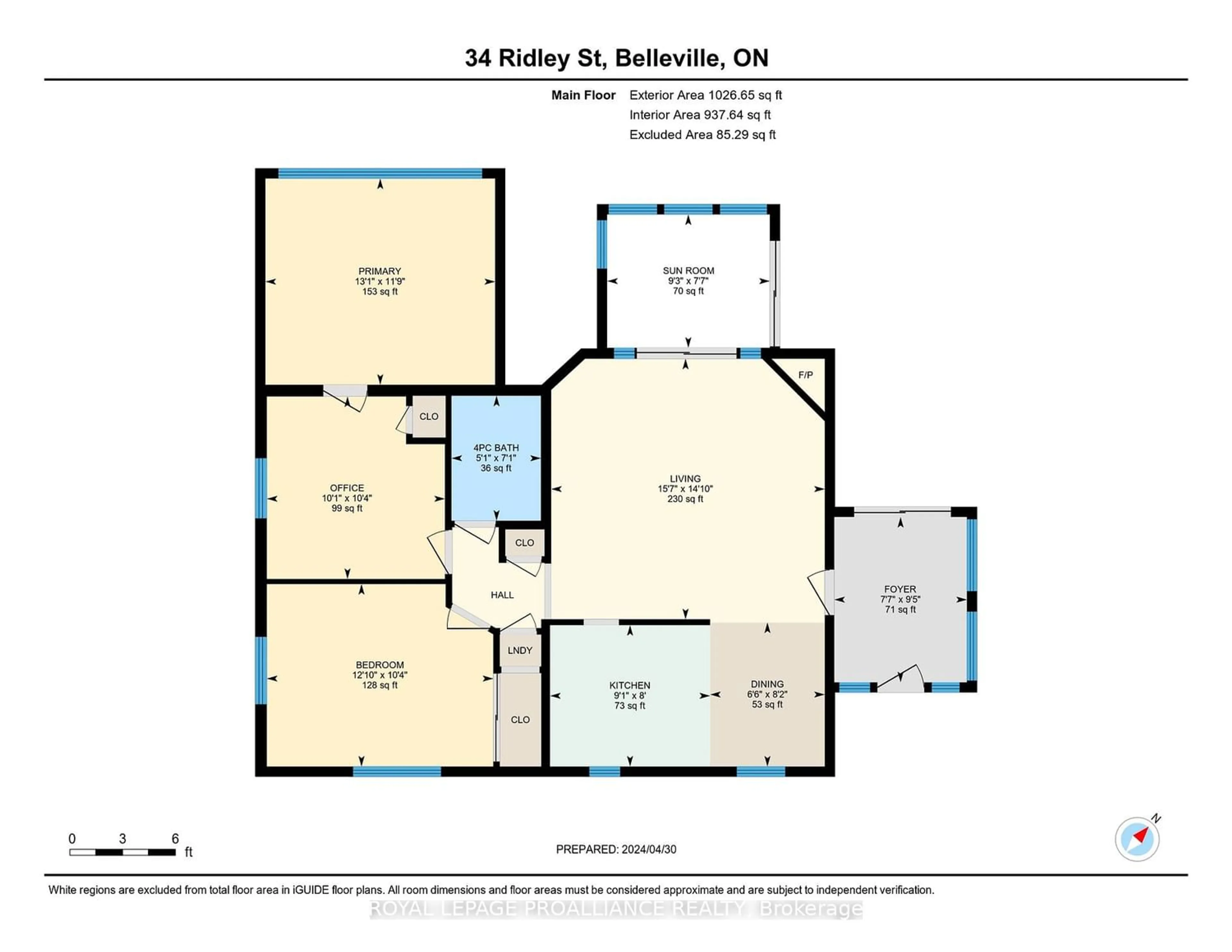 Floor plan for 34 Ridley St, Prince Edward County Ontario K8N 4Z1