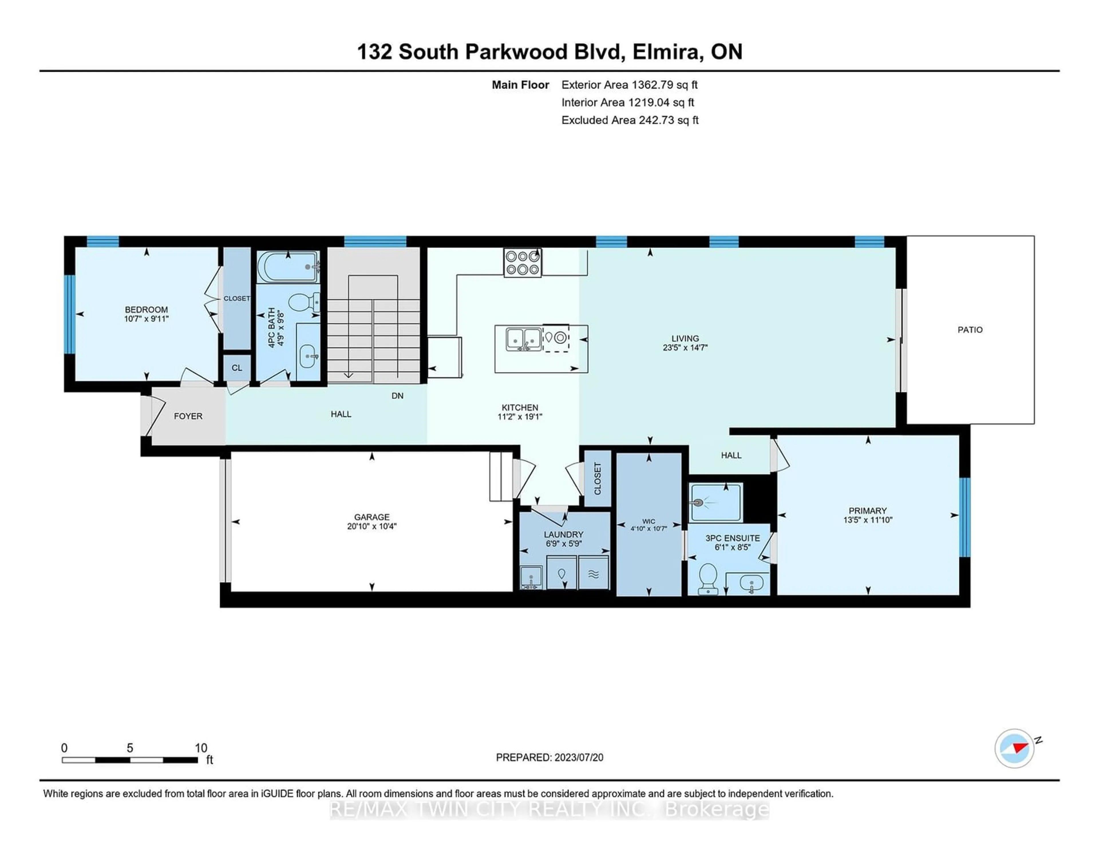 Floor plan for 132 South Parkwood Blvd, Woolwich Ontario N3M 0E6