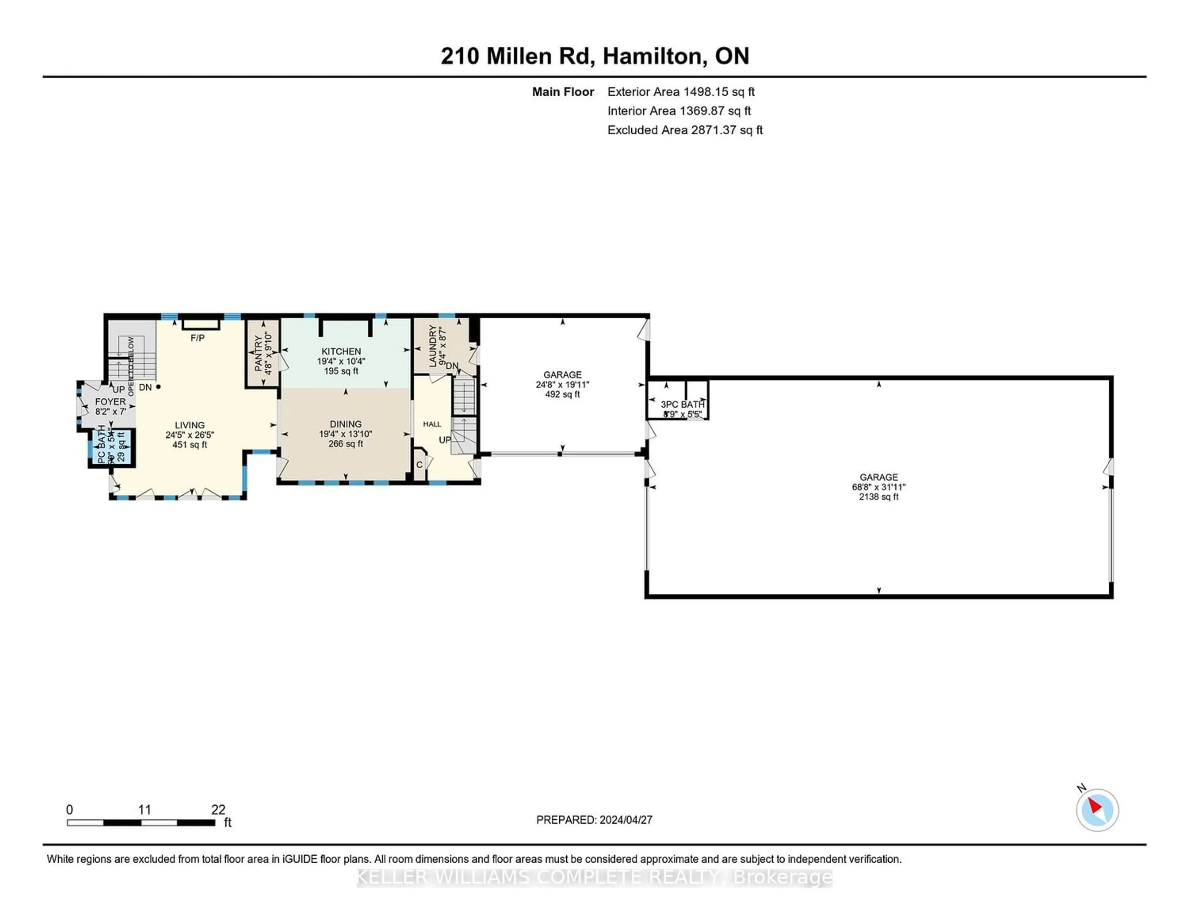Floor plan for 210 Millen Rd, Hamilton Ontario L8E 2G7