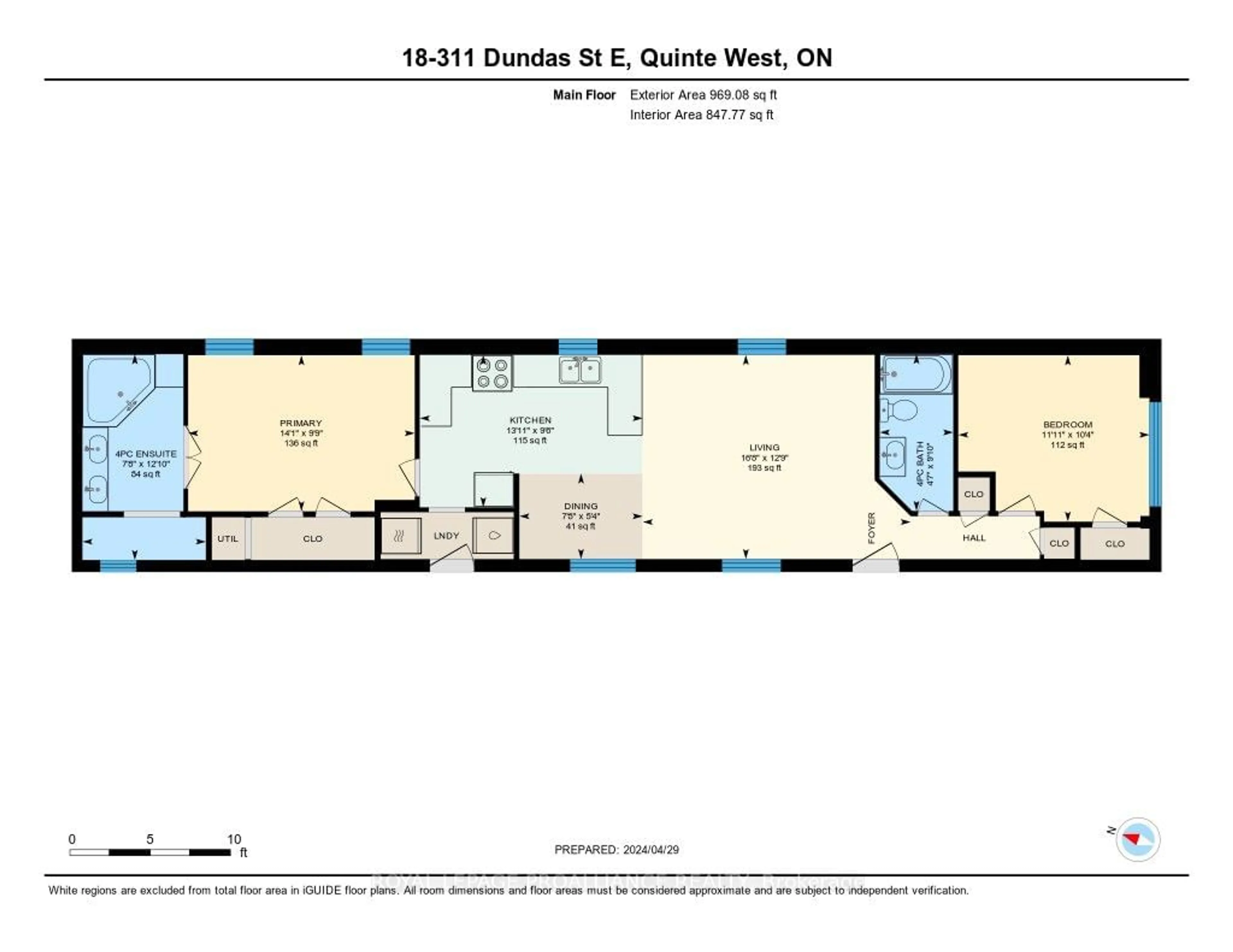 Floor plan for 311 Dundas St #18, Quinte West Ontario K8V 1M1